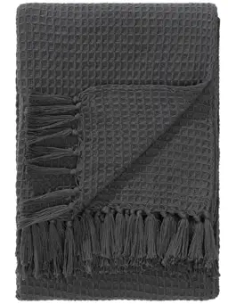 Plaid en coton Amalia Gris foncé
