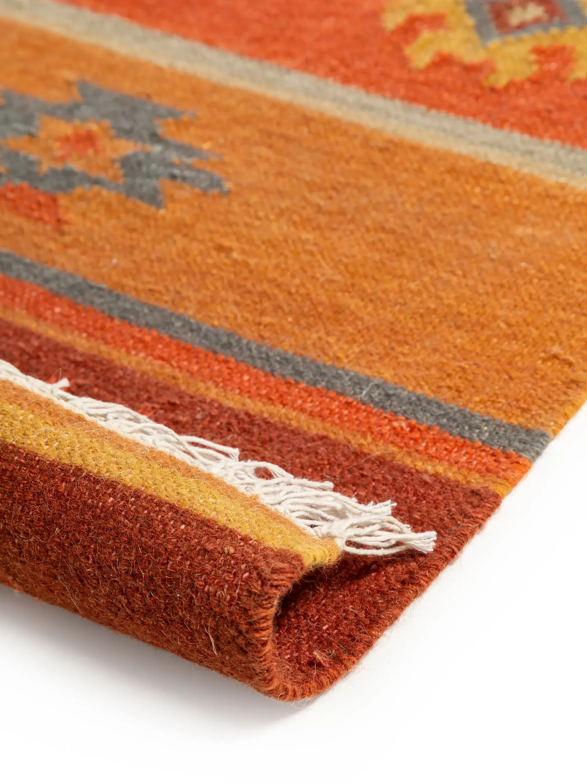 Teppich aus 90% Wolle, 10% Baumwolle in Multicolor mit 90% Wolle, 10% Baumwolle hohem Flor von benuta Pure