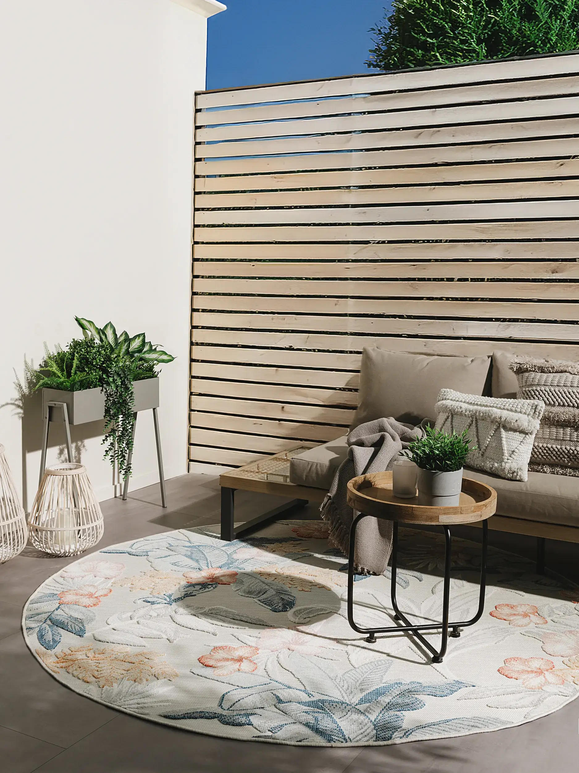 Rug made of 100% Polypropylen in Multicolour with a 100% Polypropylen high pile by benuta Basic