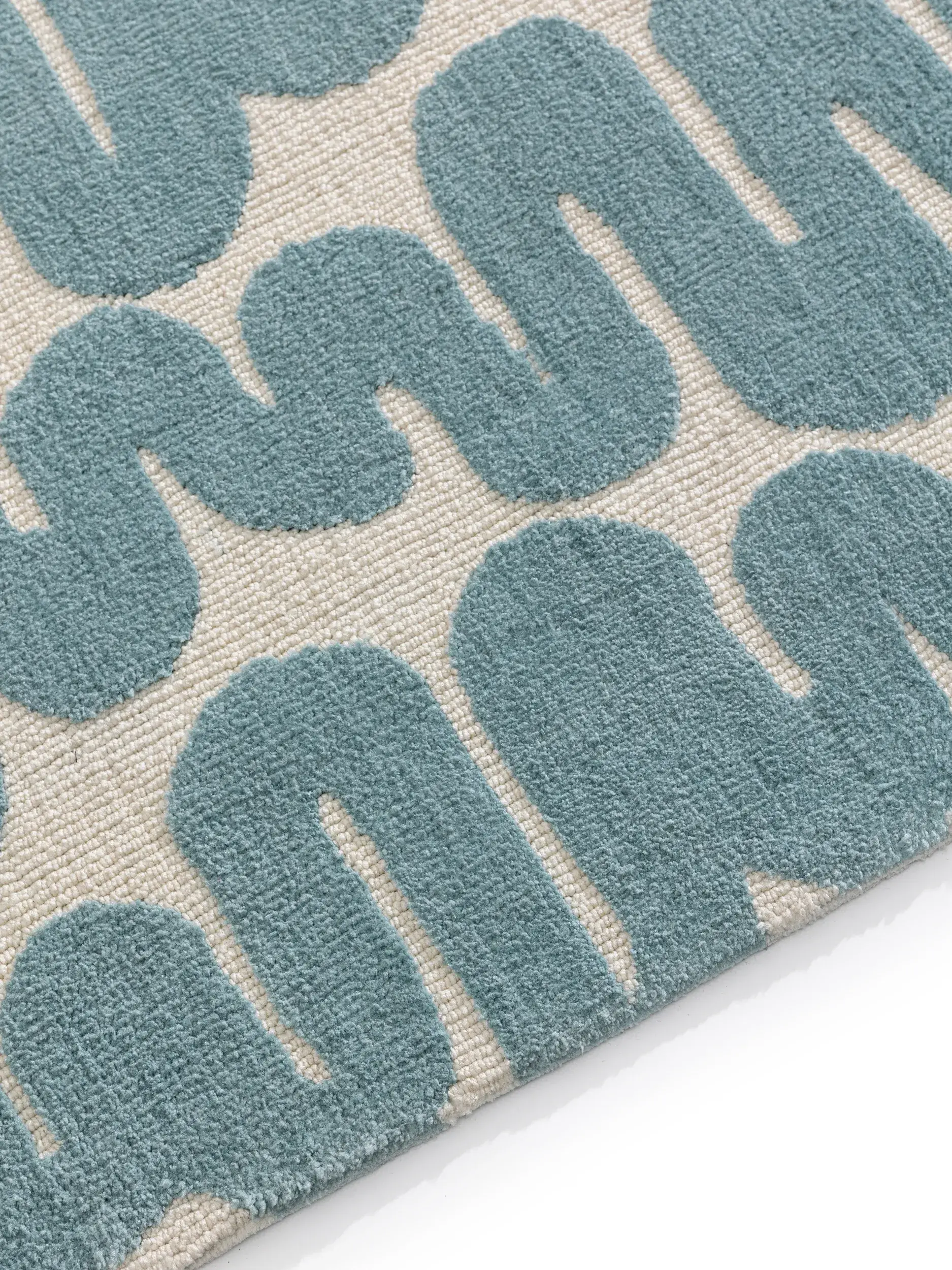 Teppich aus 100% Polyester (Microfiber) in Grün mit 100% Polyester (Microfiber) hohem Flor von benuta Pop