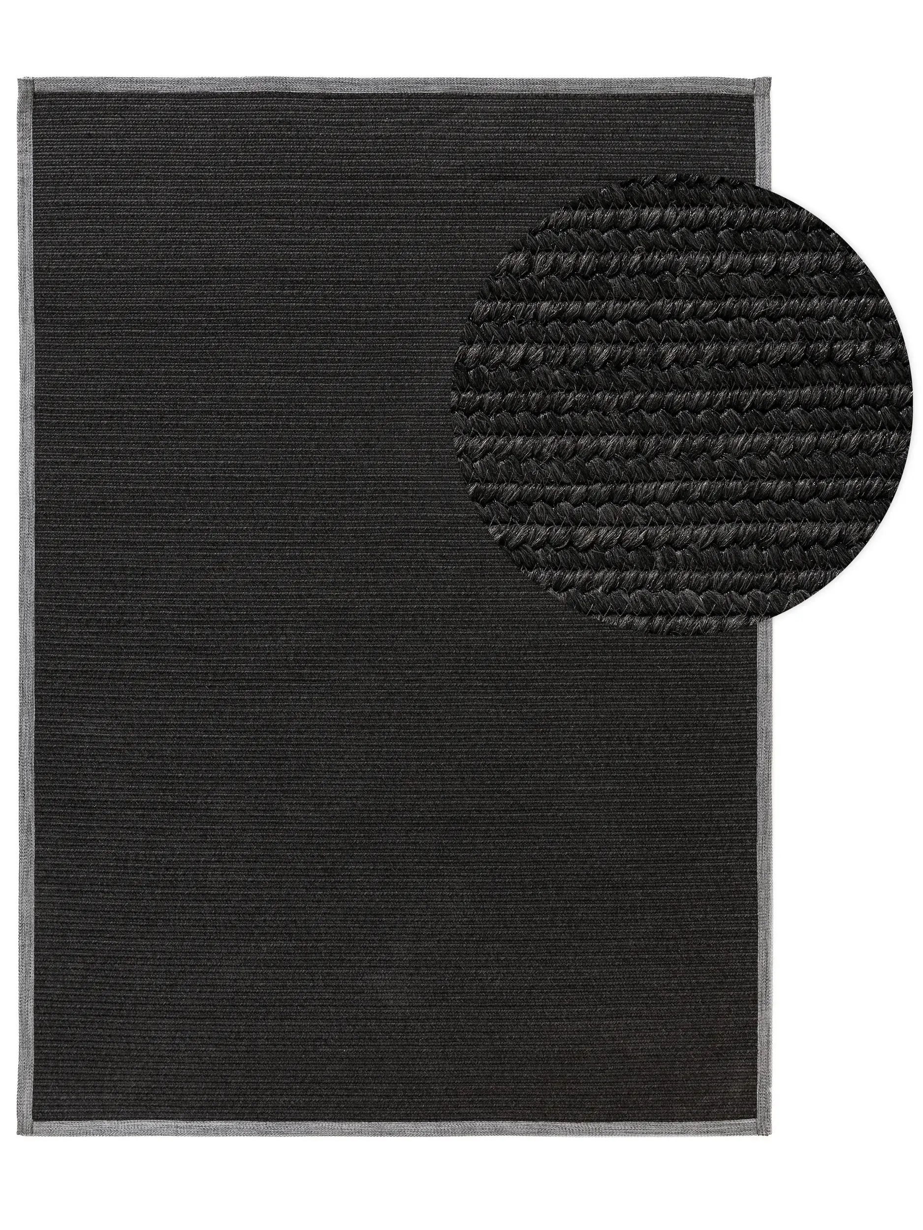Tapete de 80% Polypropylen, 20% Polyester em Schwarz com pelo de 80% Polypropylen, 20% Polyester de altura da benuta Nest