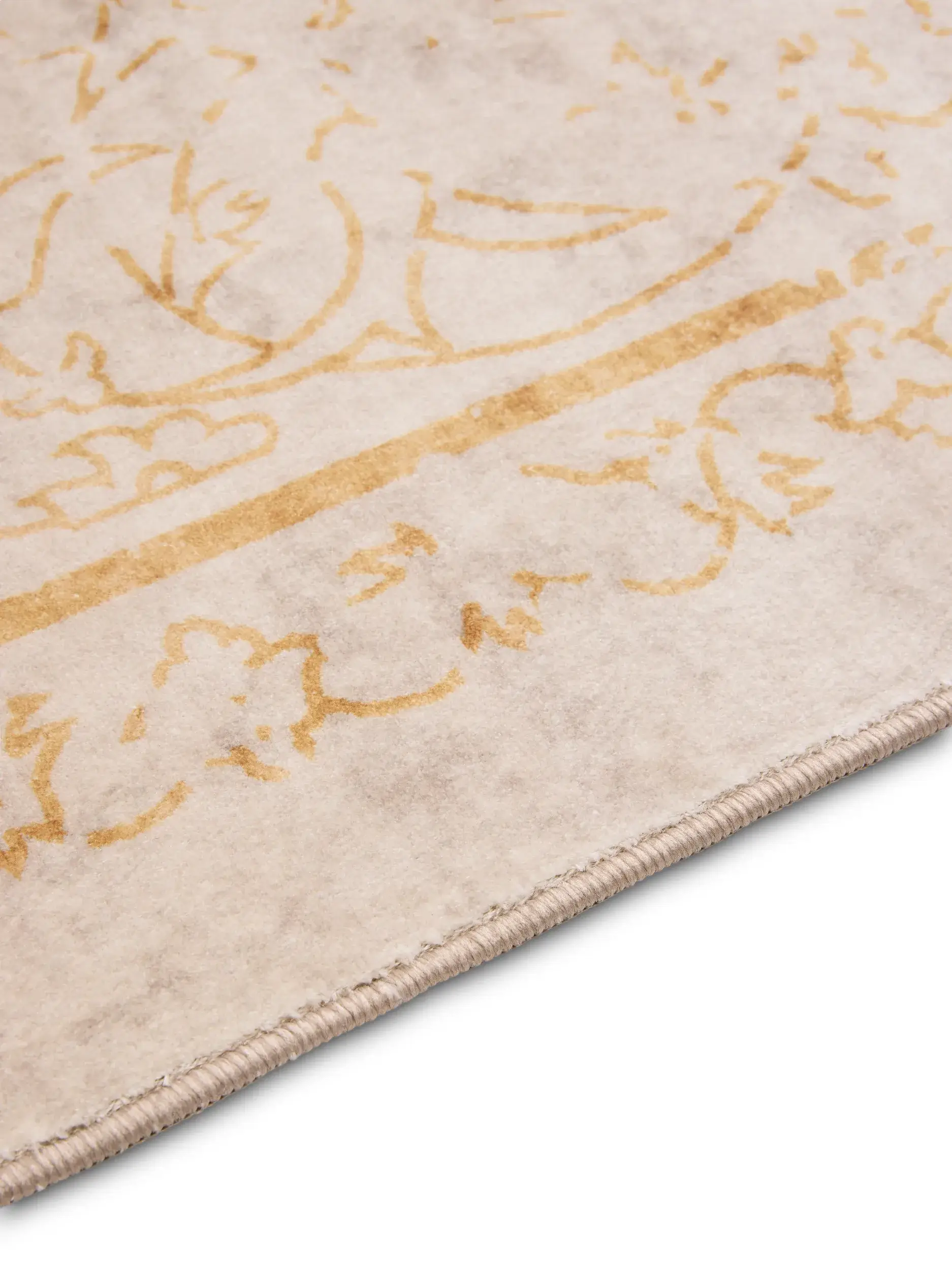 Rug made of 100% Polyester in Beige with a 100% Polyester high pile by benuta Nest
