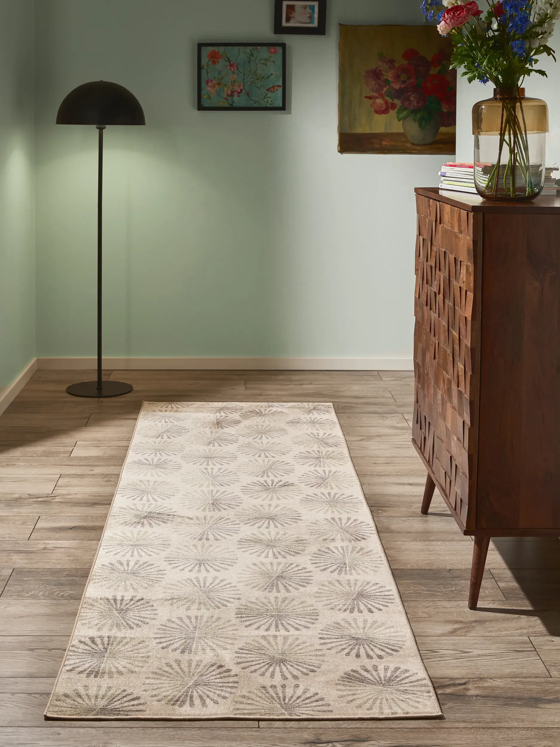 Teppe av 100% Polyester i Beige med 100% Polyester høy lugg fra benuta Nest