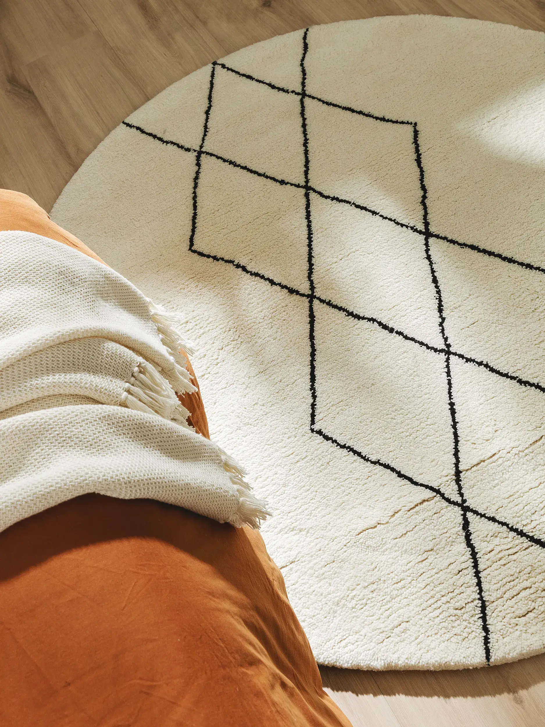 Alfombra de 100% Lana en Beige con un pelo de {{Placeholder_Pile Height}} de altura de benuta pure