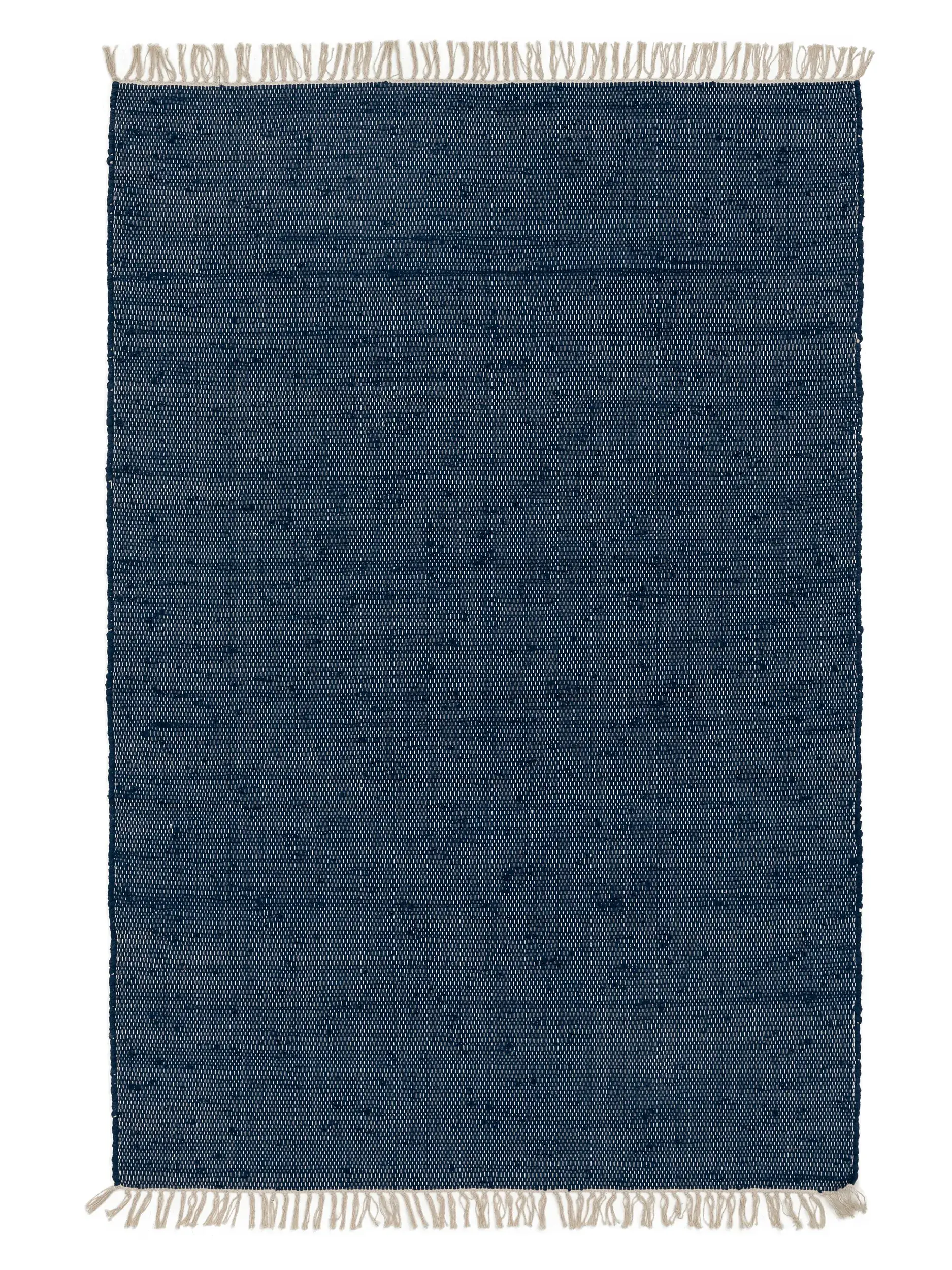 Teppich aus 100% Recycelte Baumwolle in Blau mit 100% Recycelte Baumwolle hohem Flor von benuta Basic