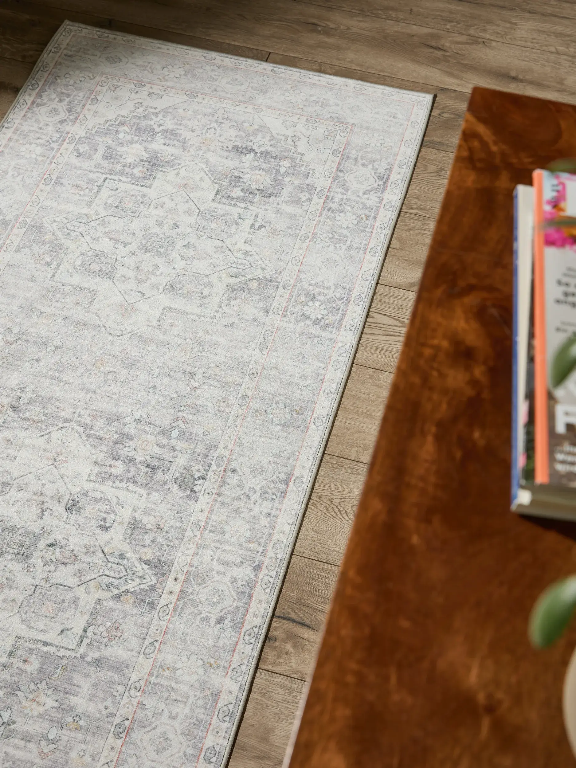 Rug made of 100% Polyester in Grey with a 100% Polyester high pile by benuta Nest