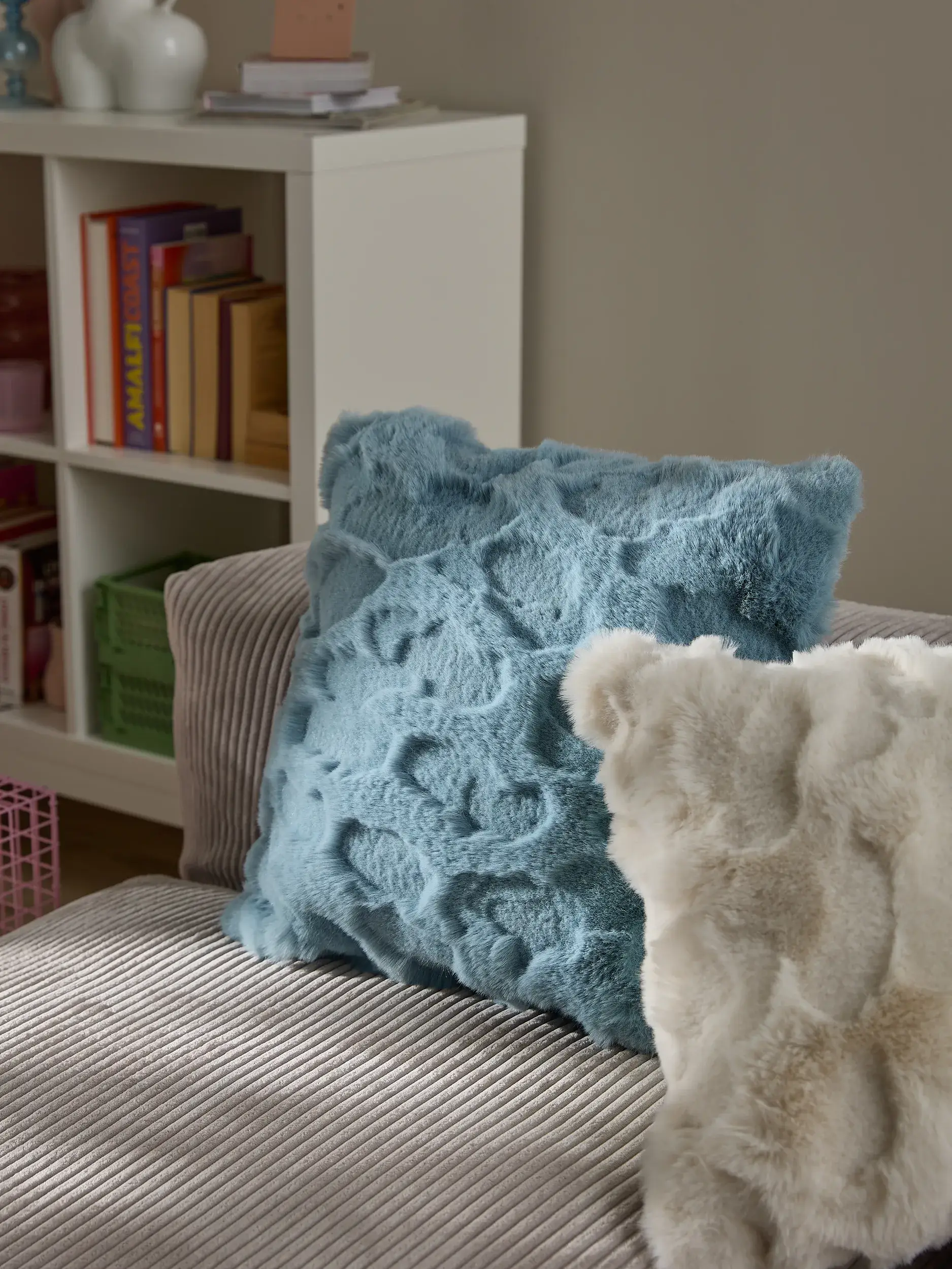 Cushion Cover Immy Blue im Design AnimalDesign aus 100% Polyester von benuta Pop