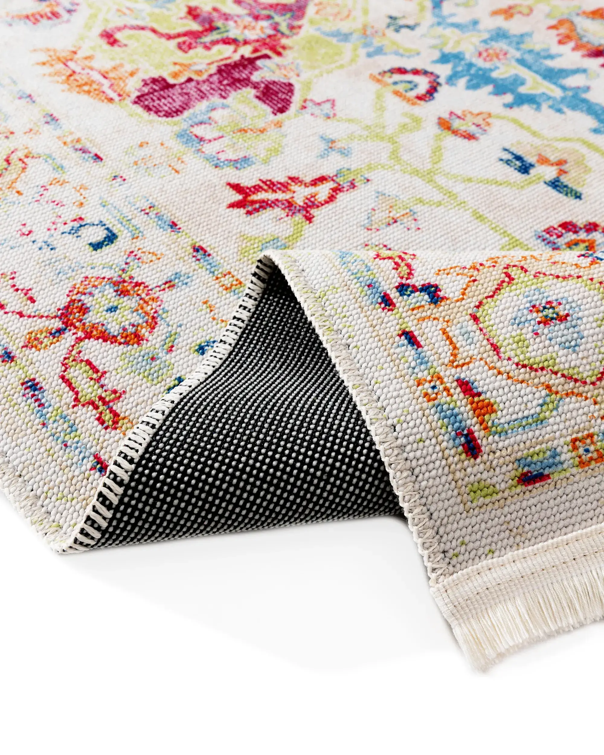 Teppich aus 70% Polyester, 30% Baumwolle in Multicolor mit 70% Polyester, 30% Baumwolle hohem Flor von benuta Pop