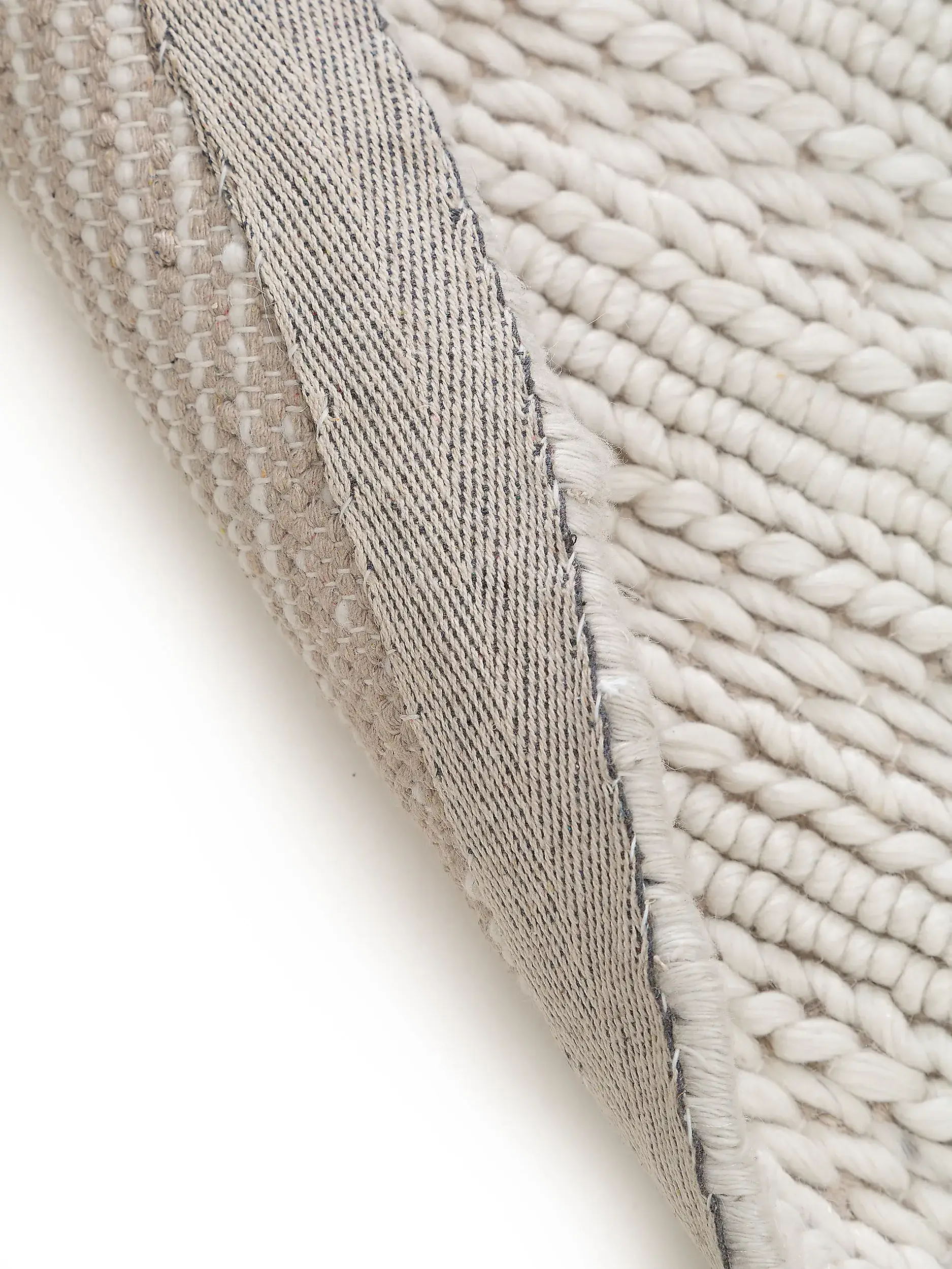 Matta av 70% Ull, 30% Polyester i Beige med 70% Ull, 30% Polyester hög lugg från benuta pure