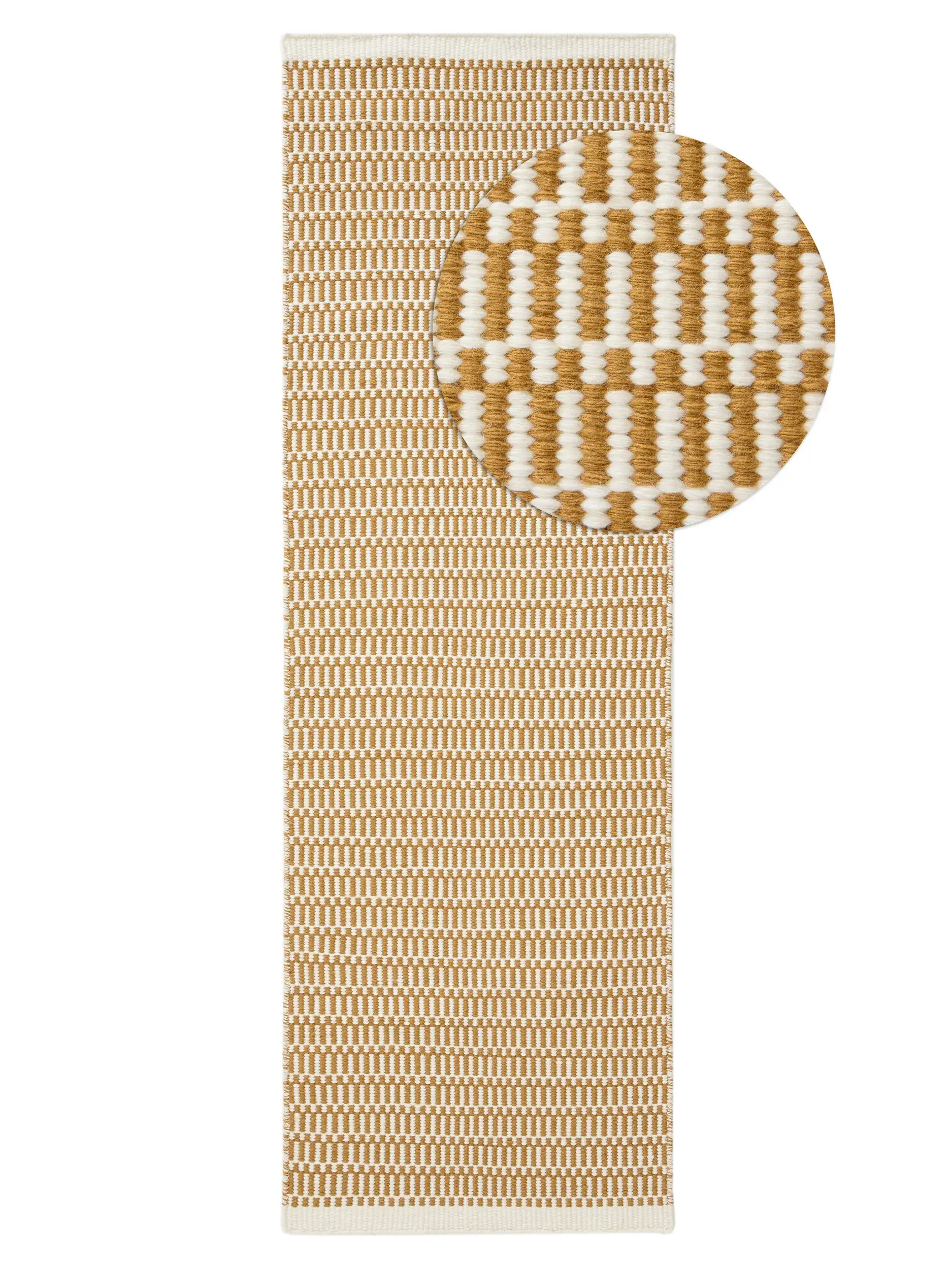 Teppich aus 100% Wolle (aus Neuseeland) in Braun mit 100% Wolle (aus Neuseeland) hohem Flor von benuta Pure