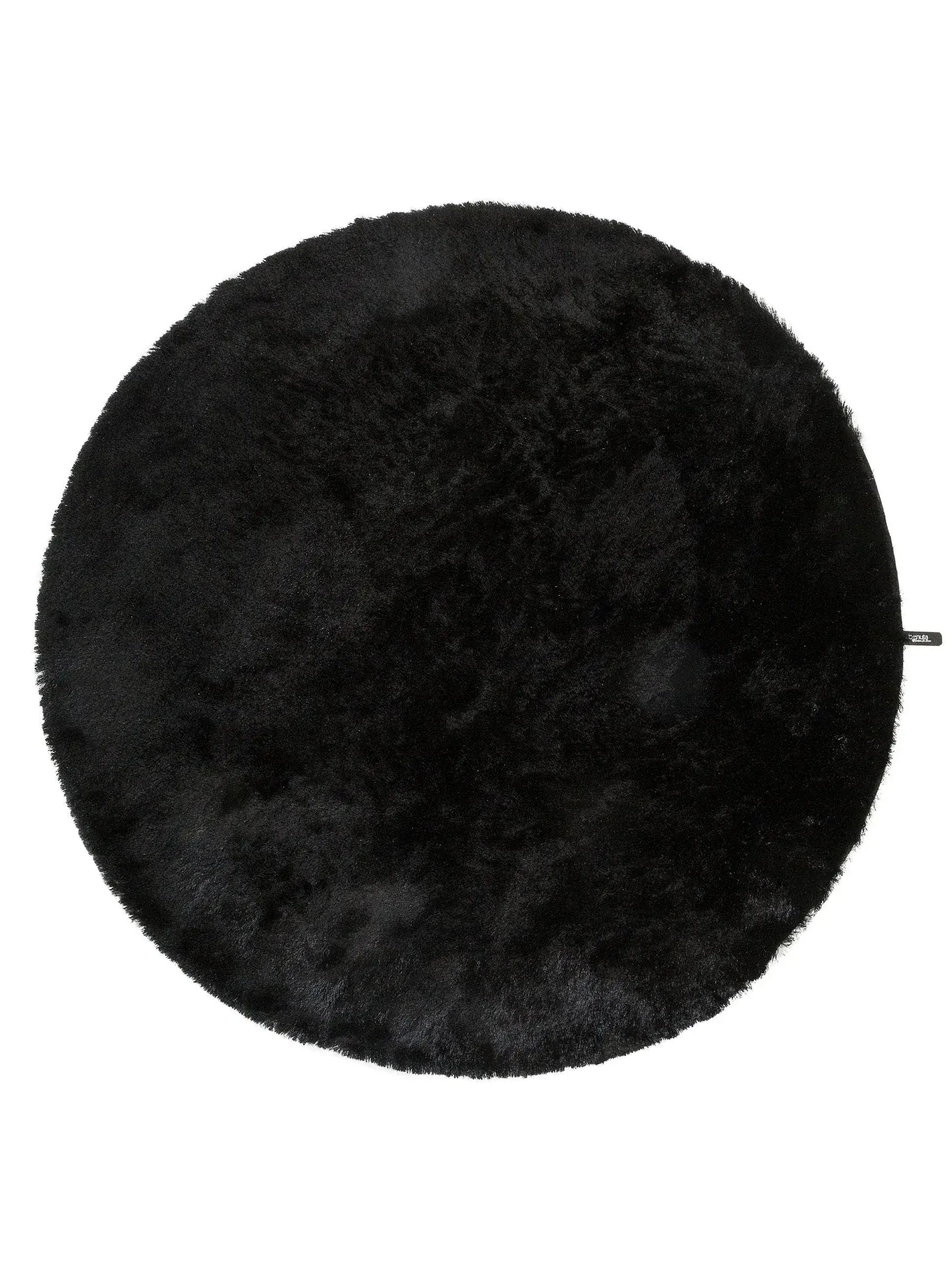 Teppich aus 100% Polyester in Schwarz mit 100% Polyester hohem Flor von benuta Nest