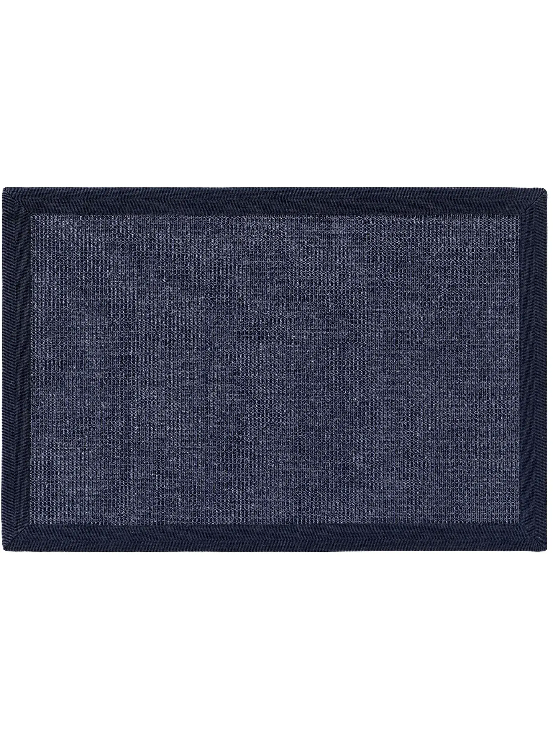 Fußmatte Sana Blau im Design Bordüre aus 100% Sisal von benuta Nest