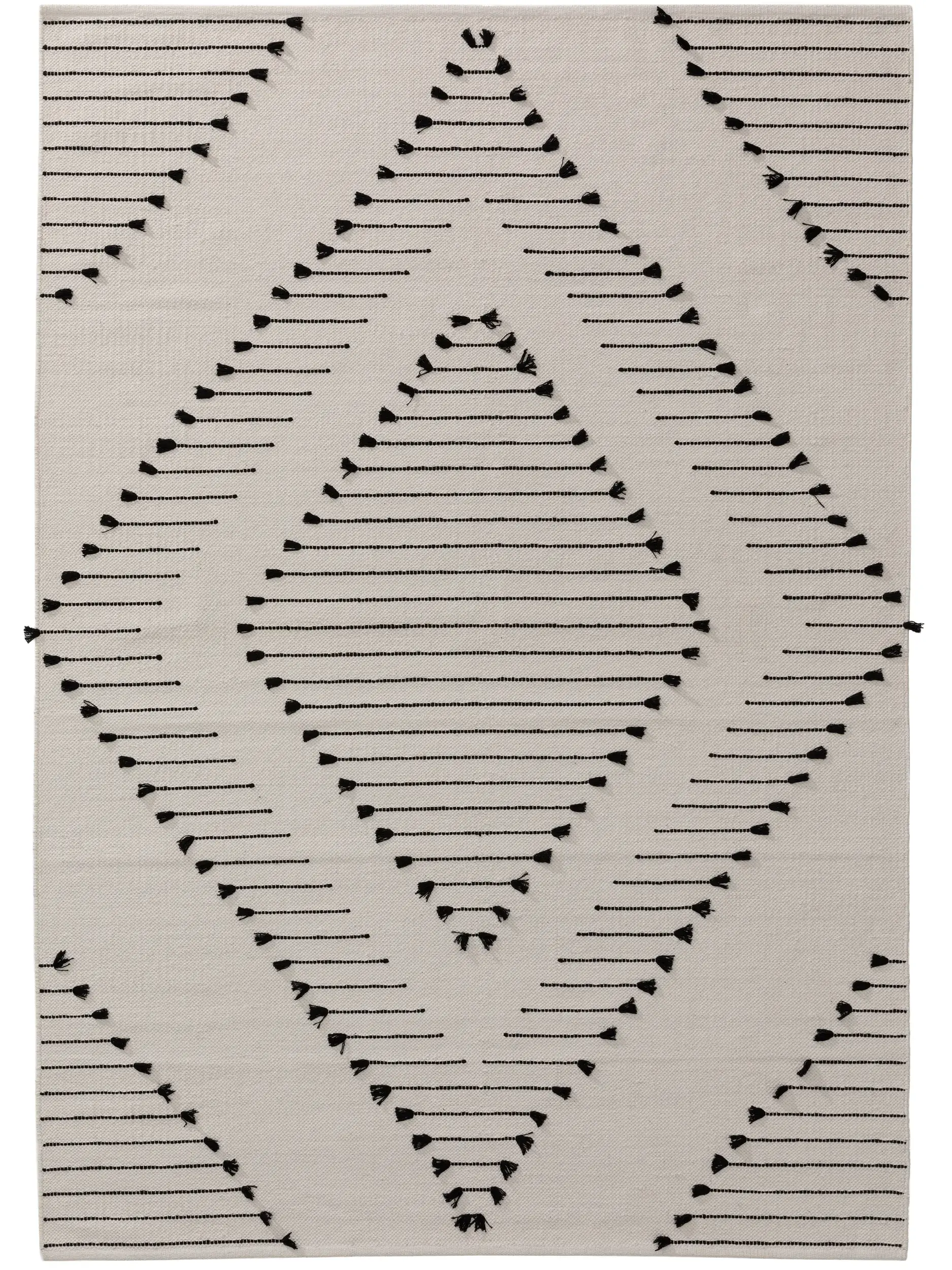 Rug made of 100% Baumwolle in Weiß with a 100% Baumwolle high pile by benuta Pop