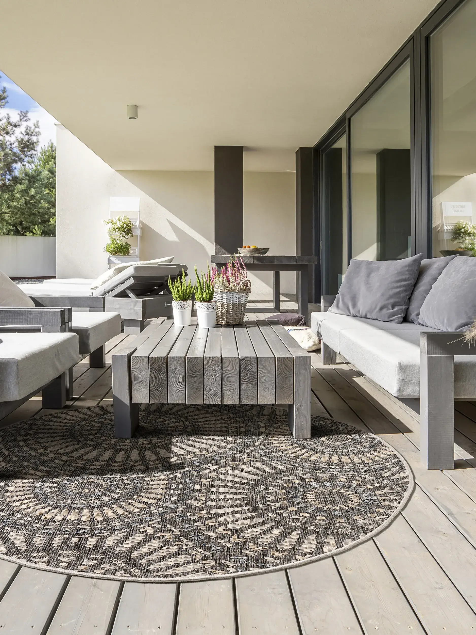 Teppich aus 100% Polypropylen in Blau mit 100% Polypropylen hohem Flor von benuta