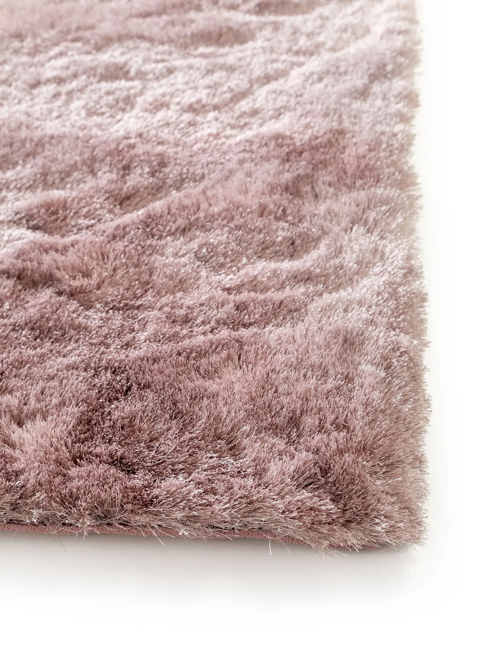 Teppich aus 100% Polyester in Rosa mit 100% Polyester hohem Flor von benuta Nest
