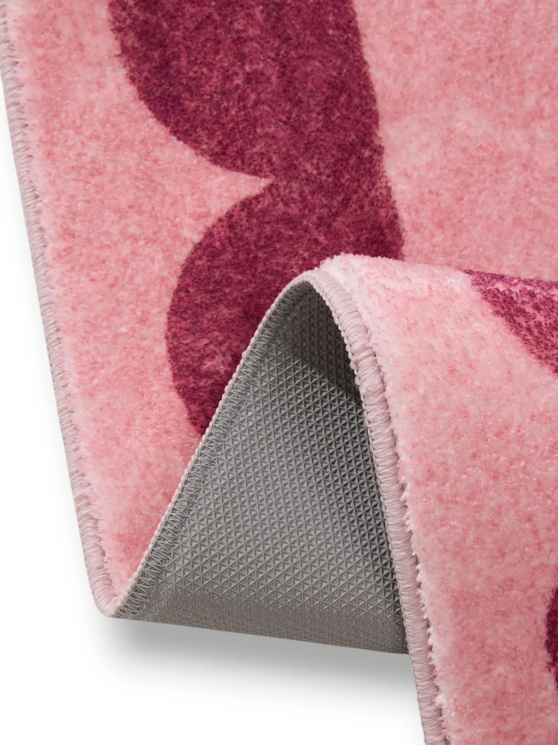 Rug made of 100% Polyester in Pink with a 100% Polyester high pile by benuta Pop