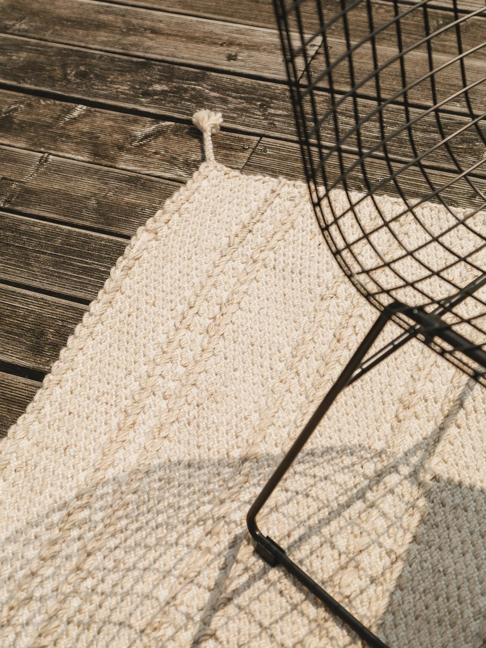 Teppich Rene aus 100% Polyester (recyceltes PET) in Beige von benuta Pure