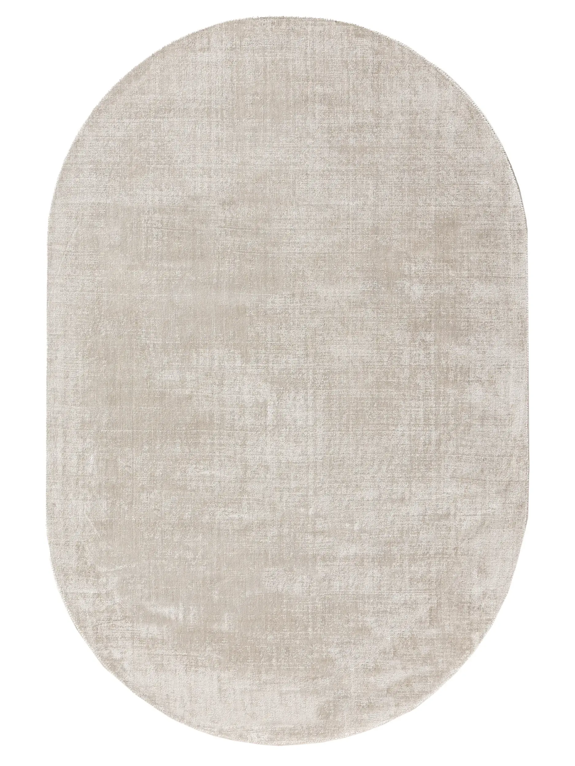 Viskoseteppich Oval Nova Hellgrau von 