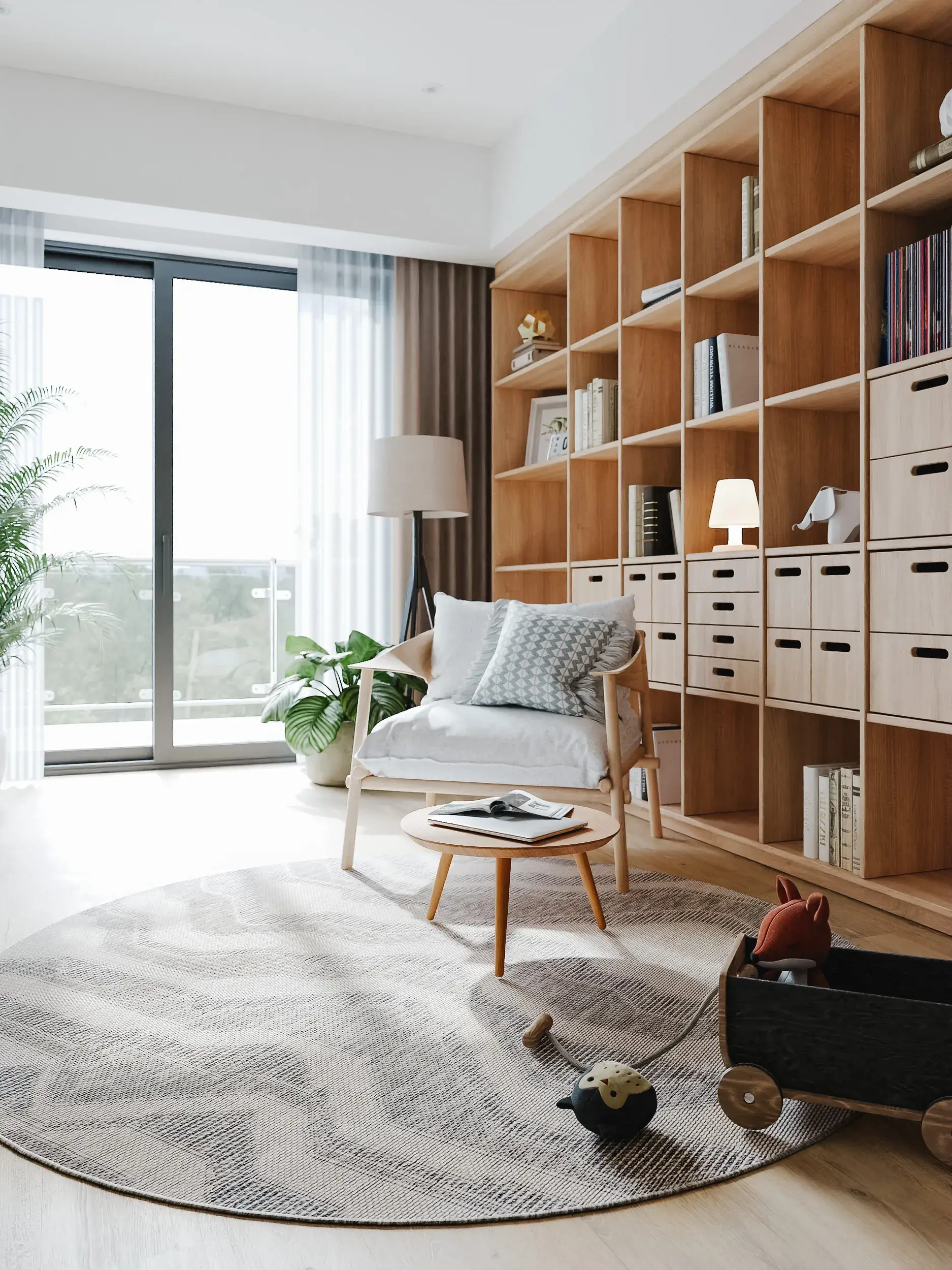 Rug made of 100% Polypropylen in Grey with a 100% Polypropylen high pile by benuta Nest