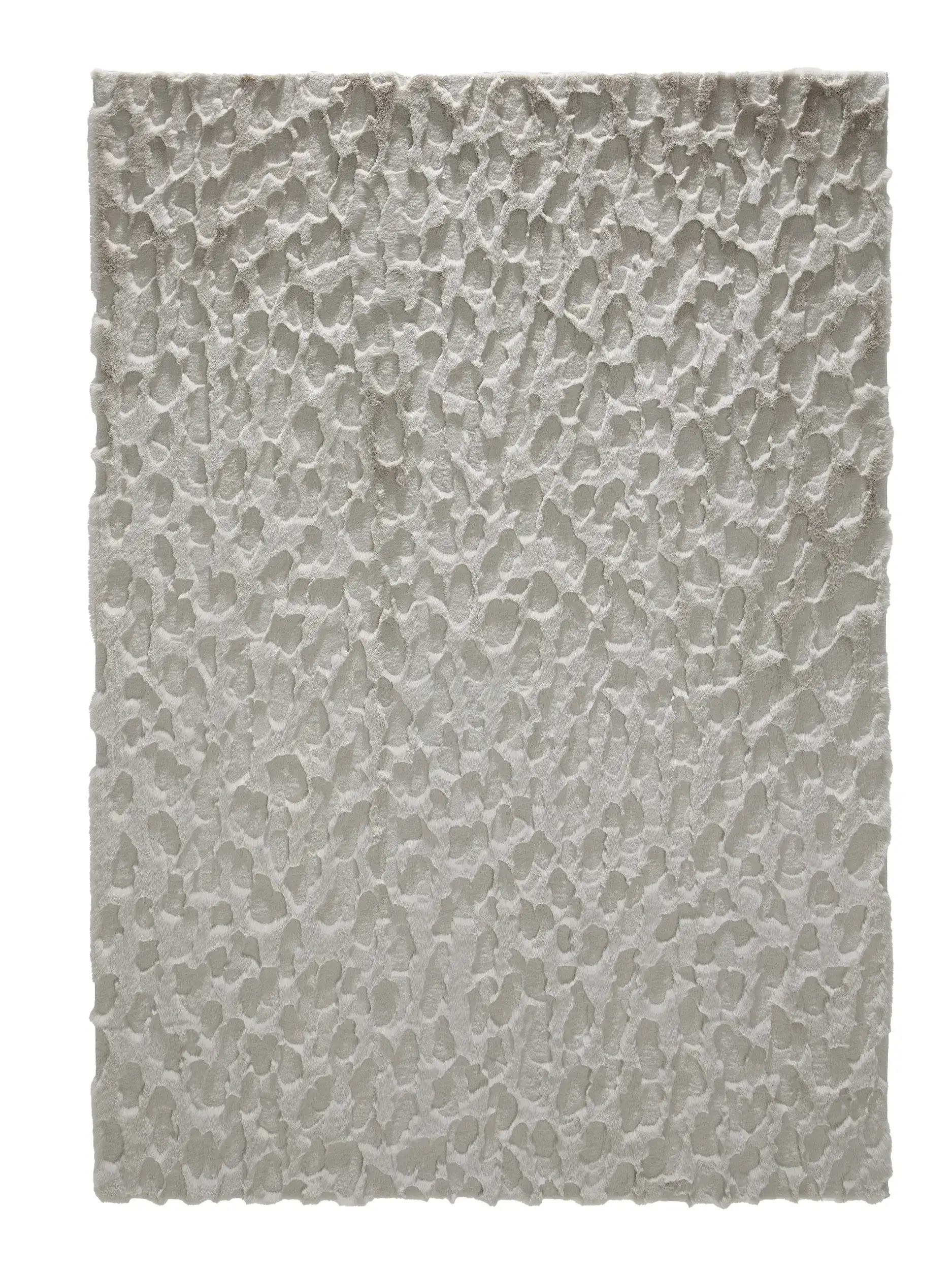Rug made of 100% Polyester in Grey with a 100% Polyester high pile by benuta Pop