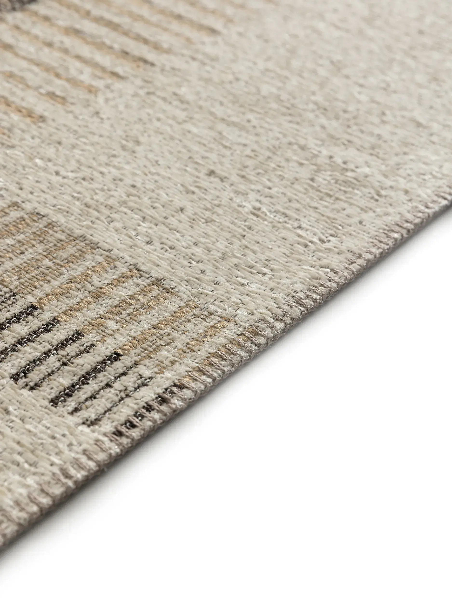 Teppich aus 65% Polyester (recycled PET), 35% Jute in Beige mit 65% Polyester (recycled PET), 35% Jute hohem Flor von benuta Nest