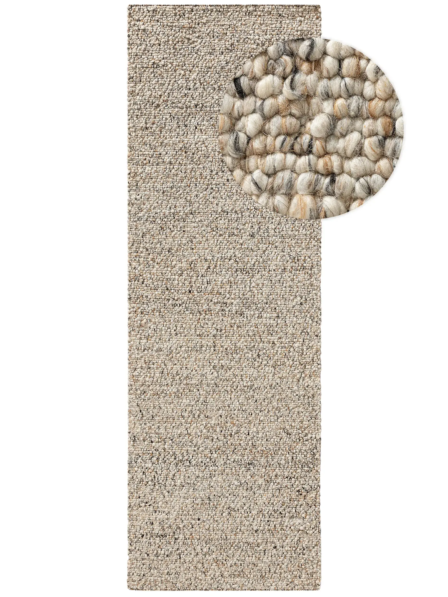 Tapis en 70% Laine (de Nouvelle-Zélande), 30% Polyester en Multicouleur avec une pile de 70% Laine (de Nouvelle-Zélande), 30% Polyester de hauteur de benuta pure