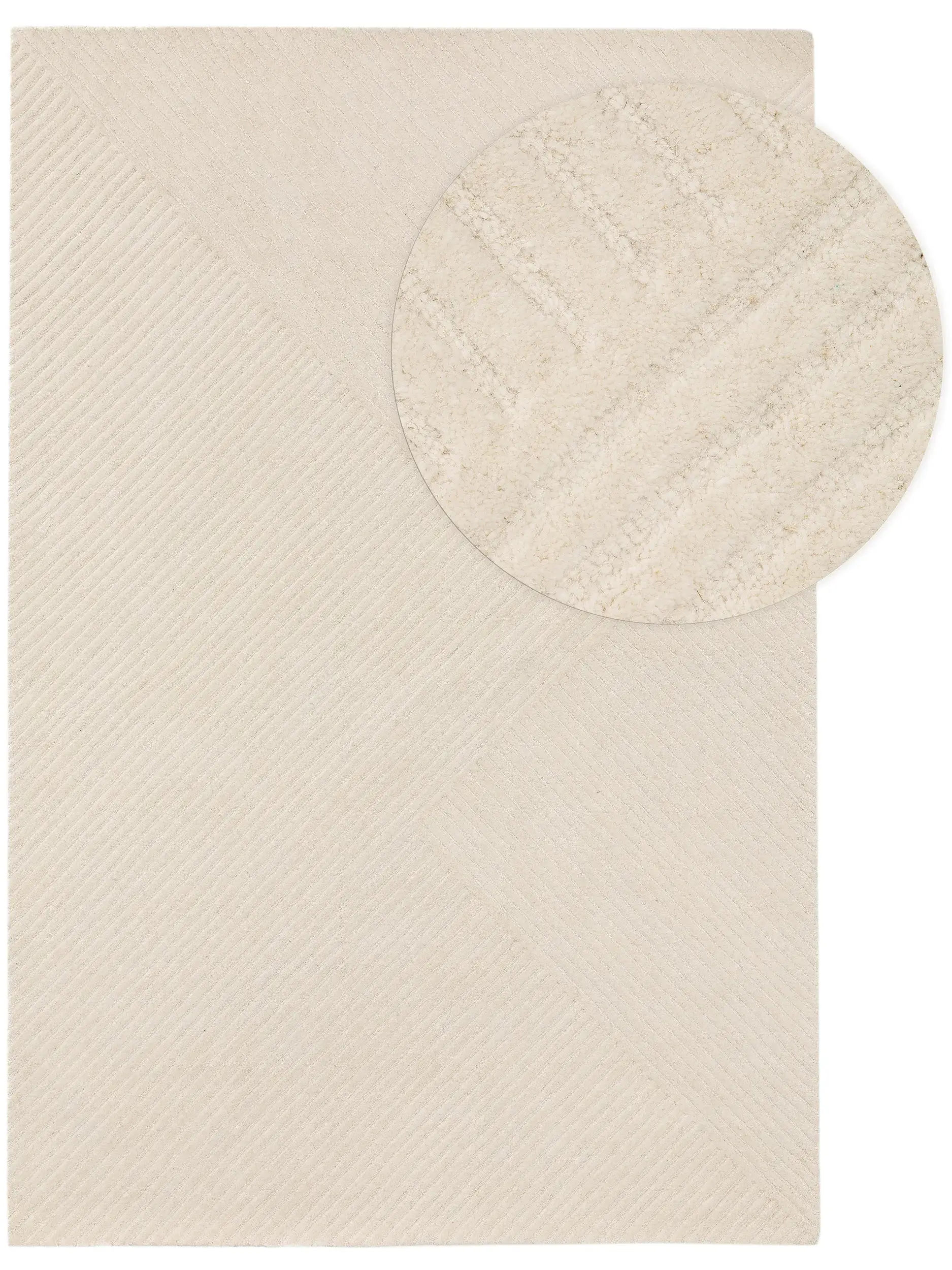 Alfombra de 100% Lana en Blanco con un pelo de {{Placeholder_Pile Height}} de altura de benuta pure