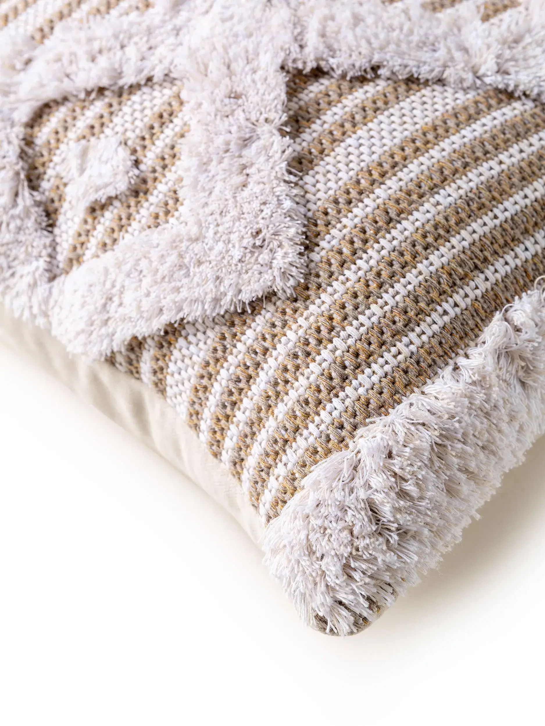 Kissenbezug Lundi Taupe im Design Geometrisch aus 100% Baumwolle von benuta Pop