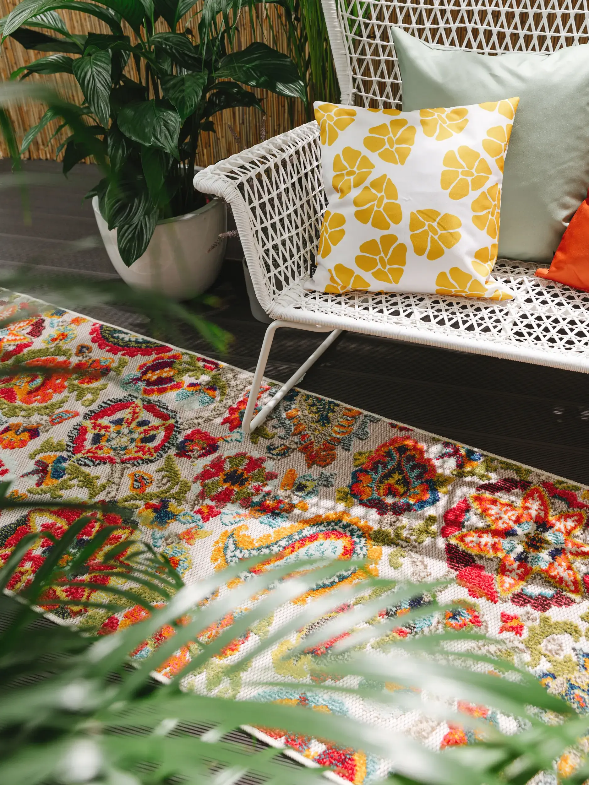 Teppich aus 100% Polypropylen in Multicolor mit 100% Polypropylen hohem Flor von benuta Nest
