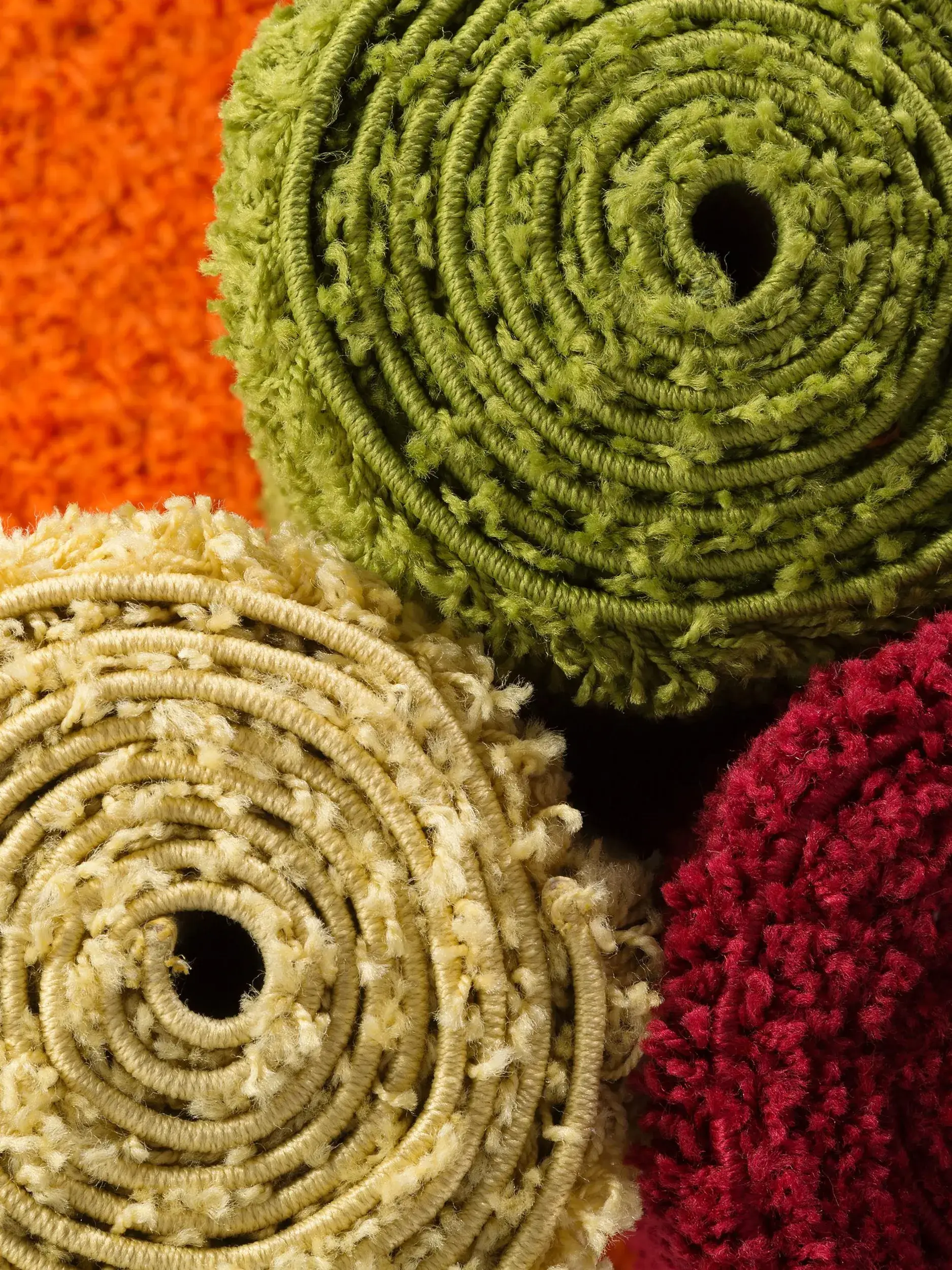Teppich Swirls aus 100% Polypropylen in Rot von benuta