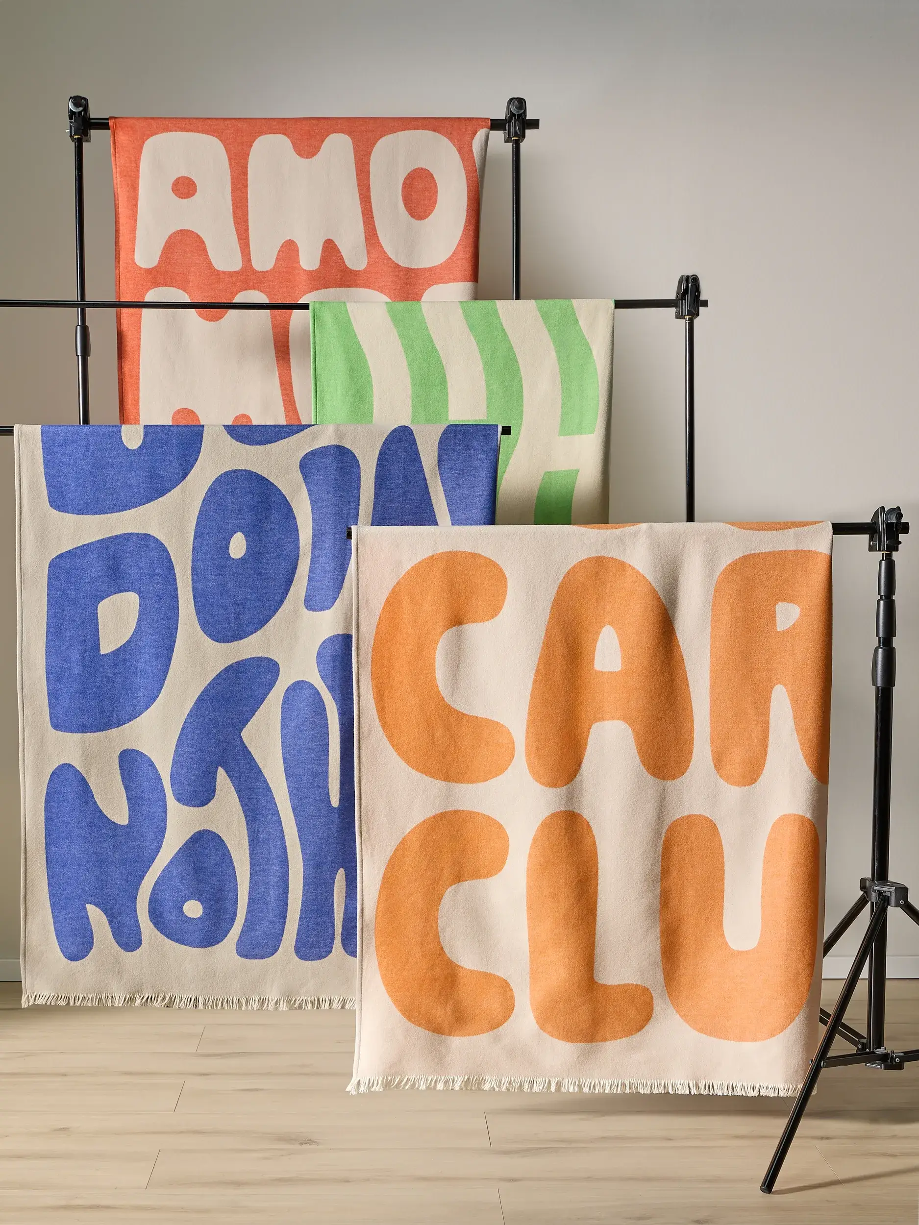 Baumwolldecke Jacky Orange von benuta Pop