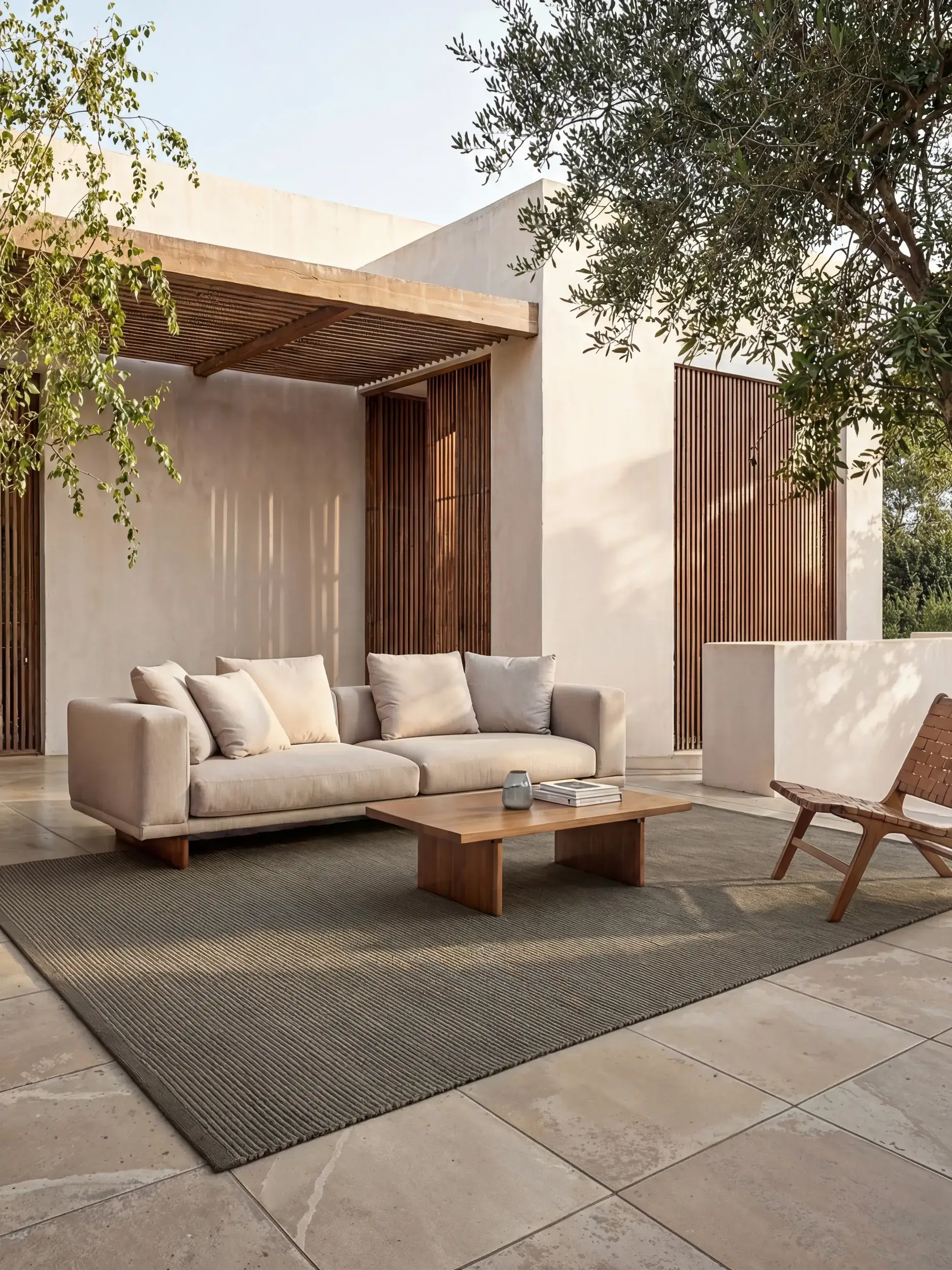 Teppich Arvea aus 100% Polyester (recyceltes PET) in  von benuta Pure