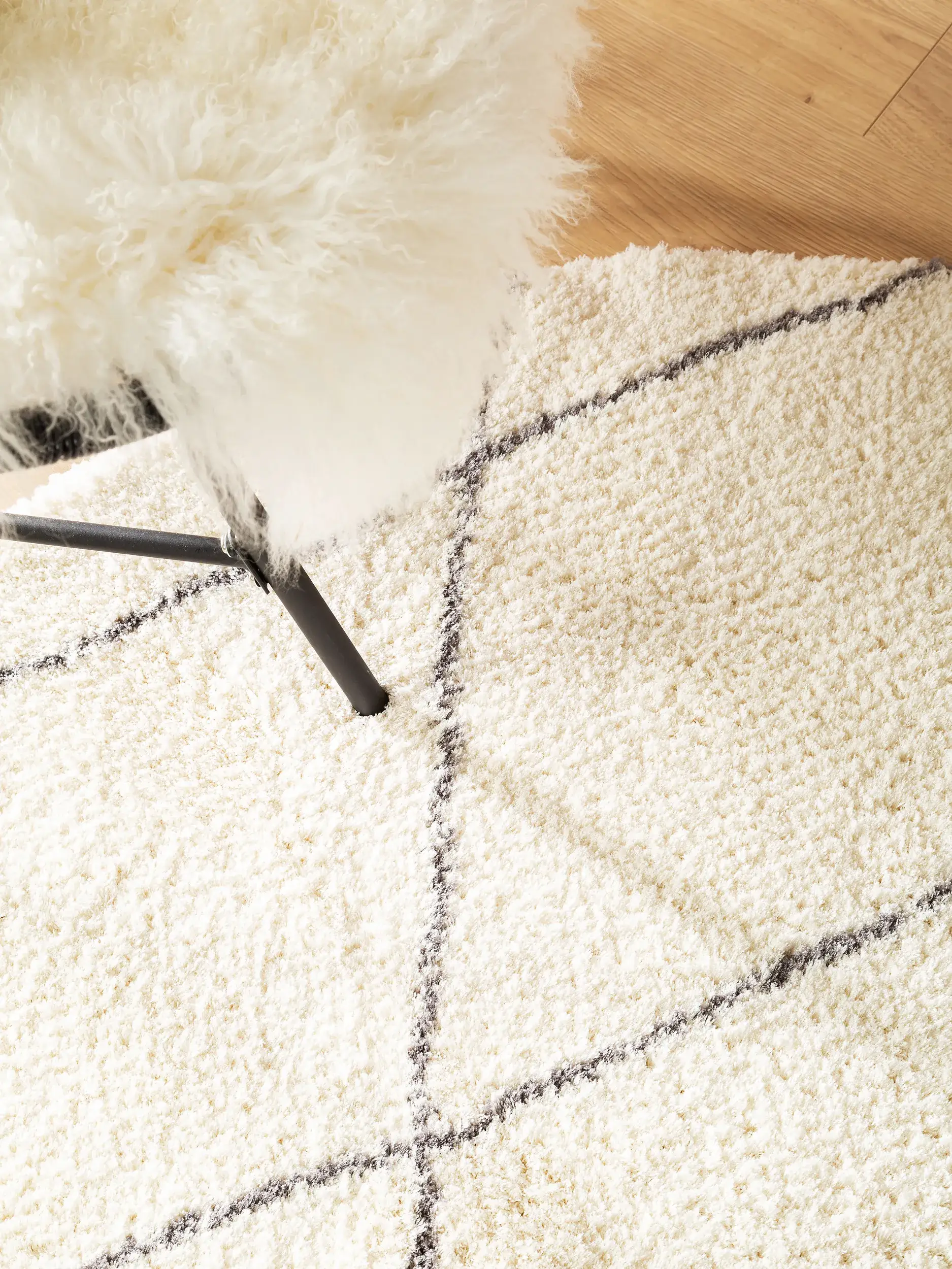 Tapis en 100% Polyester (Microfibre) en Beige avec une pile de 100% Polyester (Microfibre) de hauteur de benuta nest