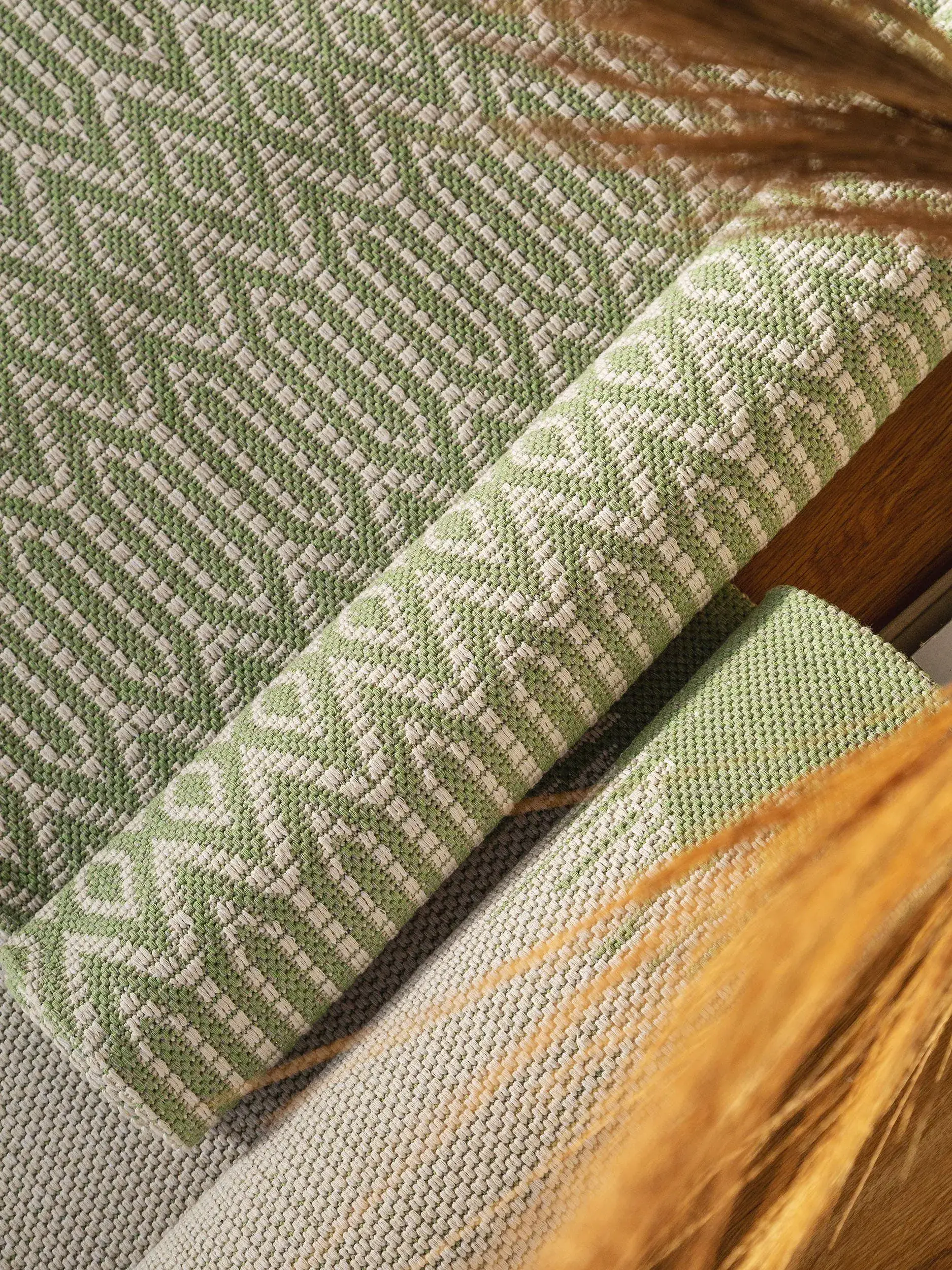 Teppich aus 100% Baumwolle in Beige mit 100% Baumwolle hohem Flor von benuta