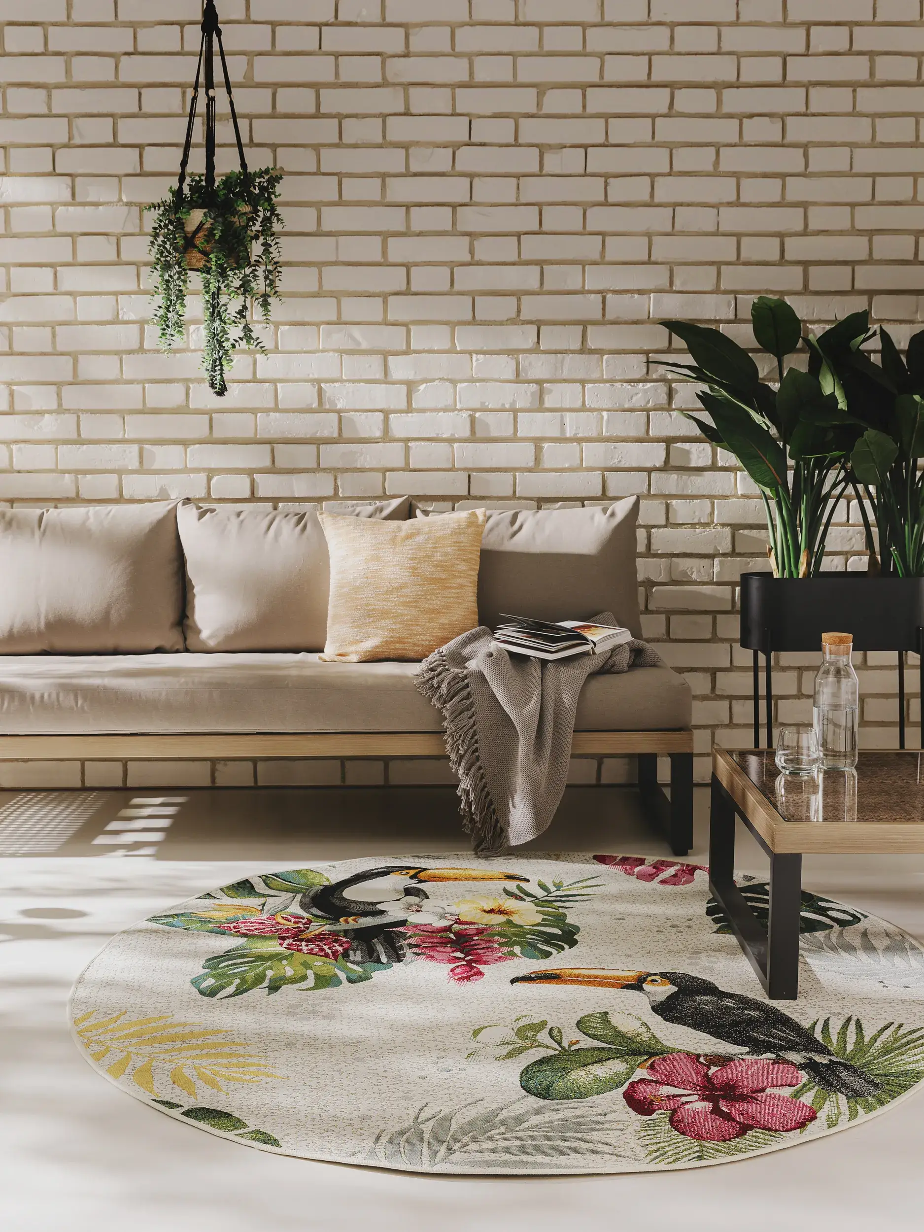 Tapis en 76% Polypropylène, 23% Polyester, 1% Latex en Multicouleur avec une pile de 76% Polypropylène, 23% Polyester, 1% Latex de hauteur de benuta nest