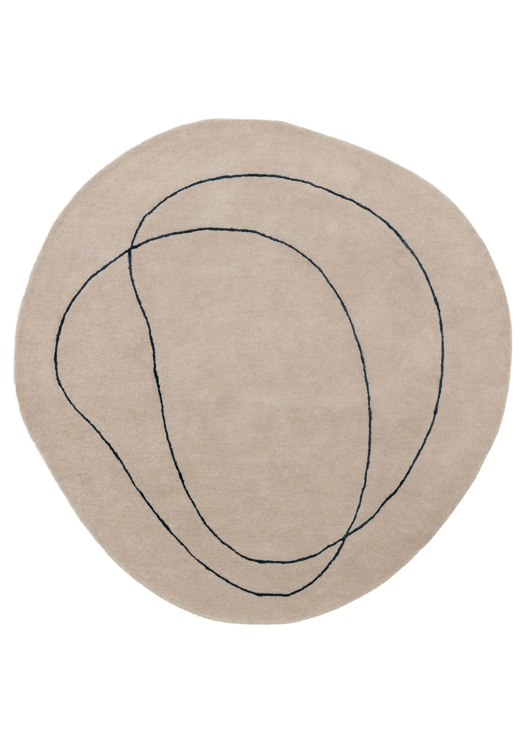 Tappeto di 90% Lana, 10% Viscosa in Beige con pelo alto 90% Lana, 10% Viscosa da benuta pure