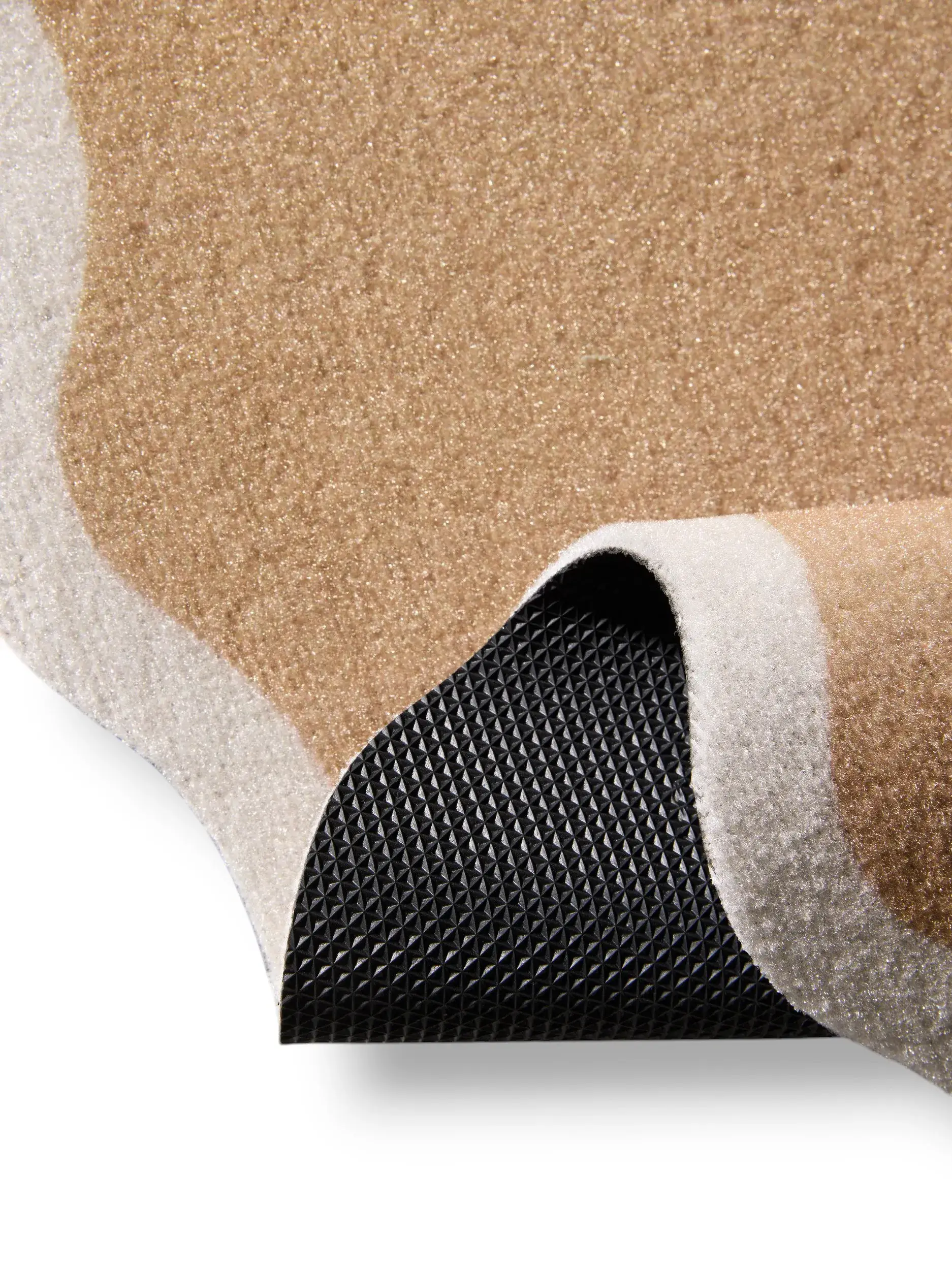 Wycieraczka Curl jasnobrązowy im Design Obramowanie aus 100% Poliester (PET recyklingowany) von benuta