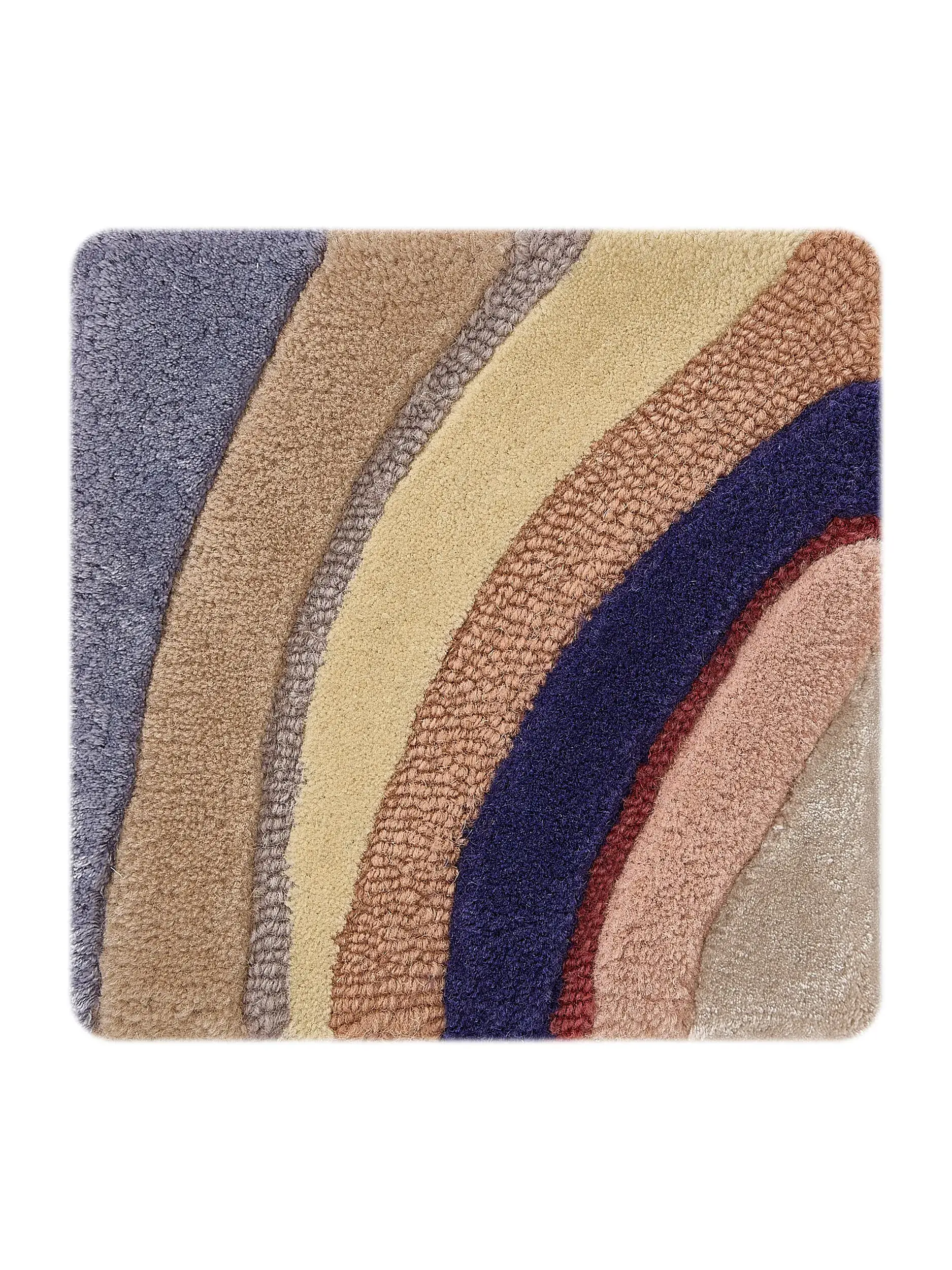 Rug Gus made of 75% Wool, 25% Lyocell (Tencel™) in Multicolour by benuta Finest