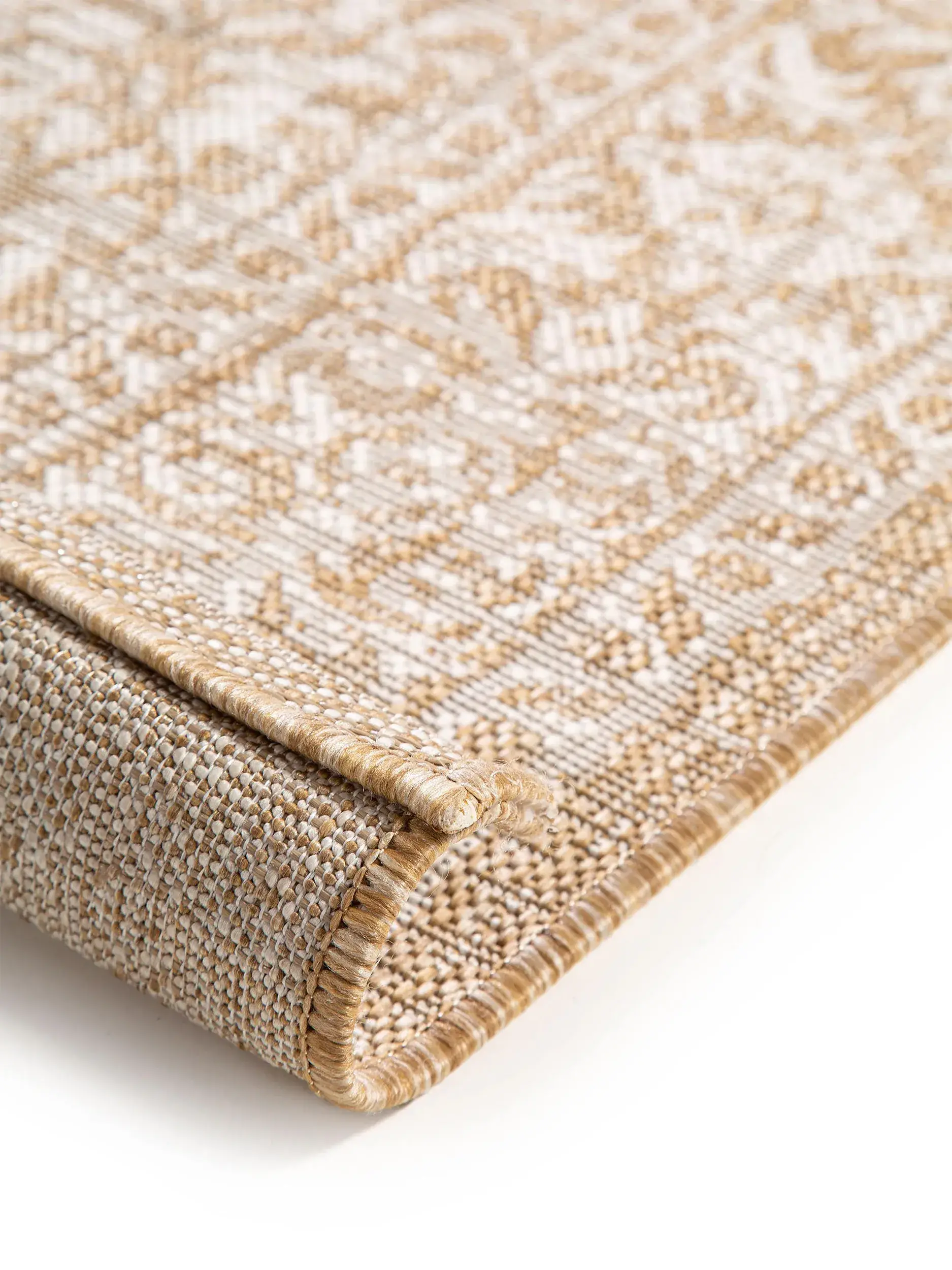 Teppich aus 100% Polypropylen in Beige mit 100% Polypropylen hohem Flor von benuta Nest