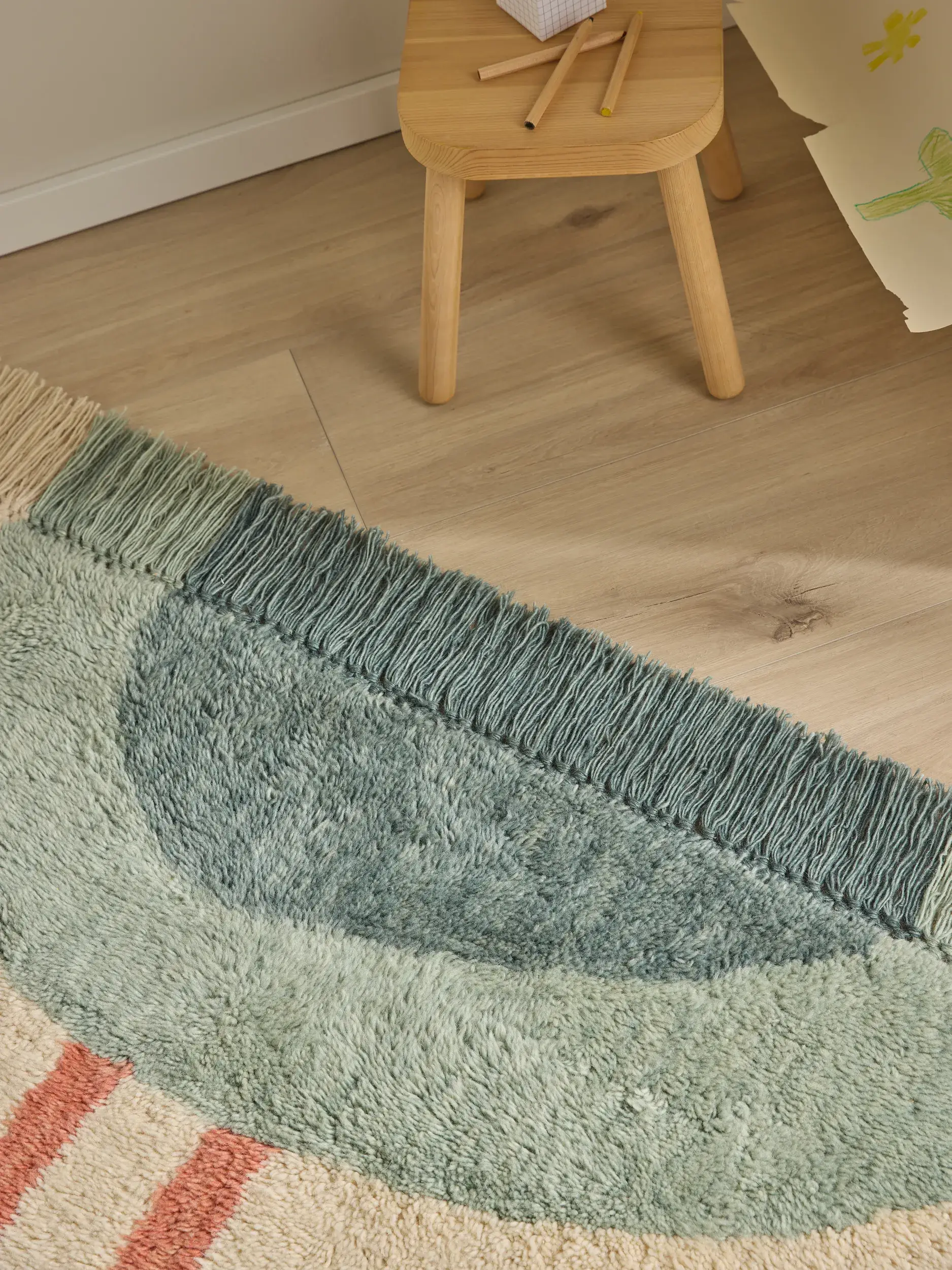 Matto 100% Wollea värissä Multicolor 100% Wolle korkealla nukalla merkiltä Lytte