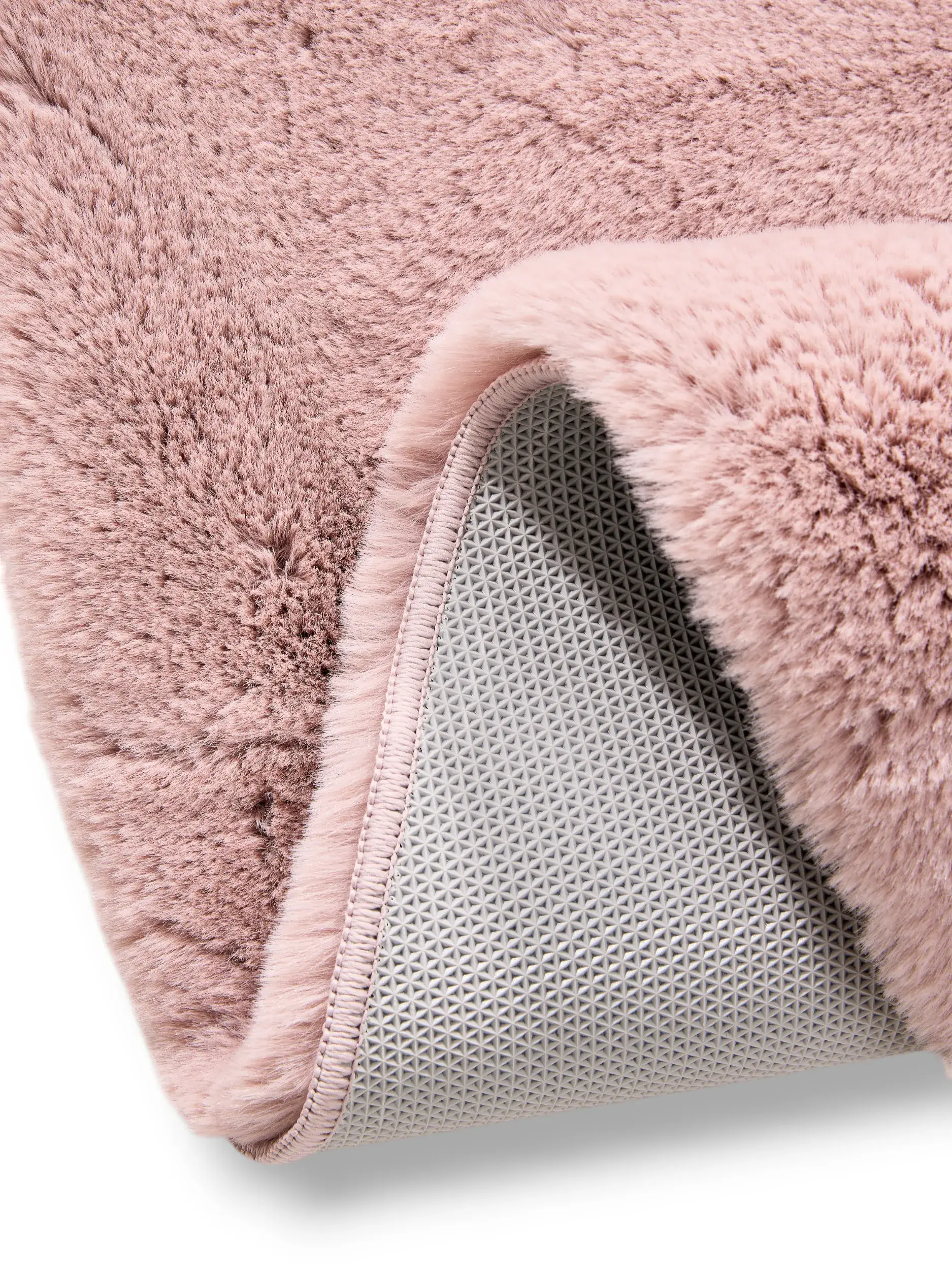 Teppich aus 100% Polyester in Rosa mit 100% Polyester hohem Flor von benuta Nest