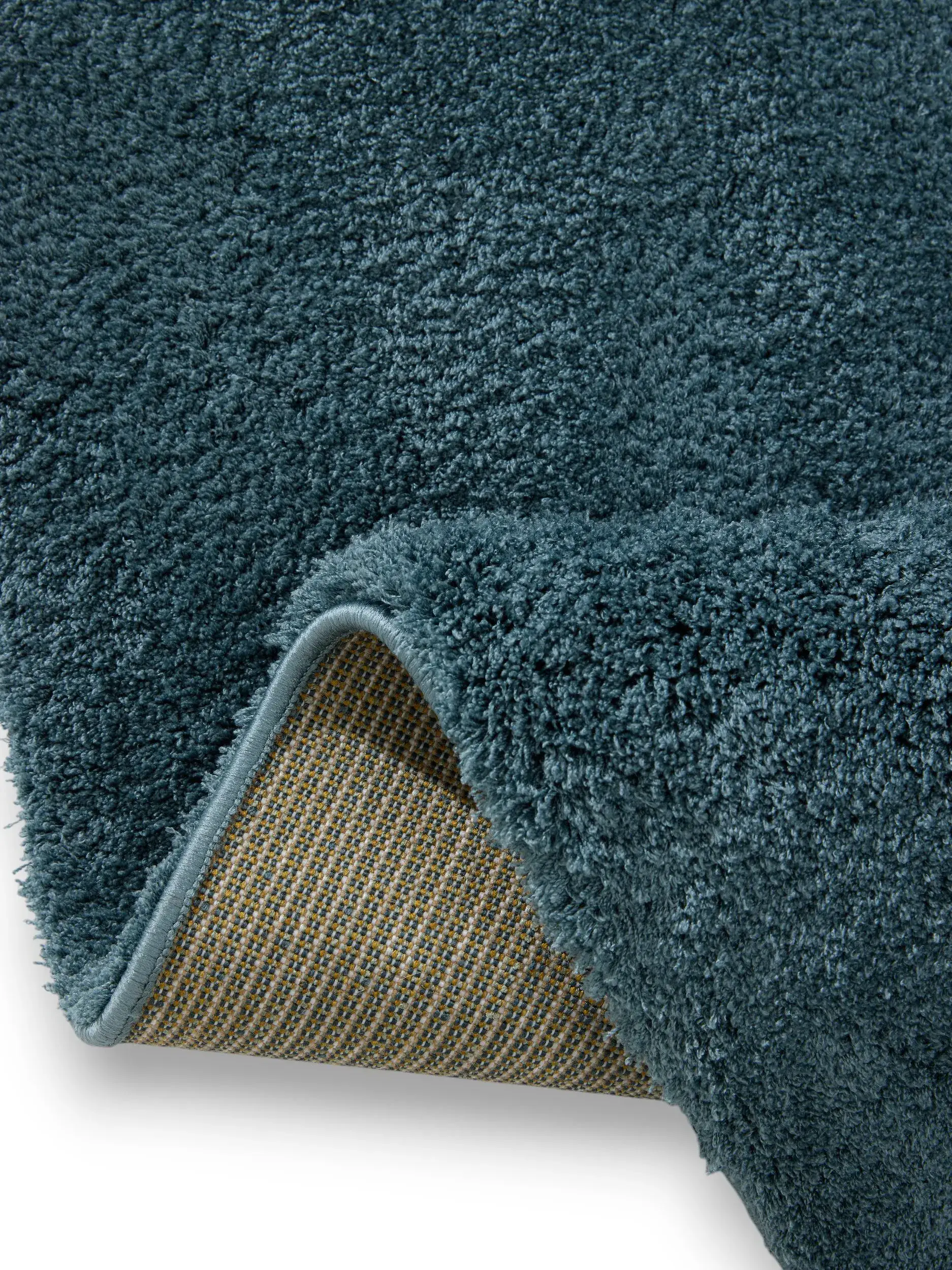 Teppich aus 100% Polyester (Microfiber) in Blau mit 100% Polyester (Microfiber) hohem Flor von benuta Nest