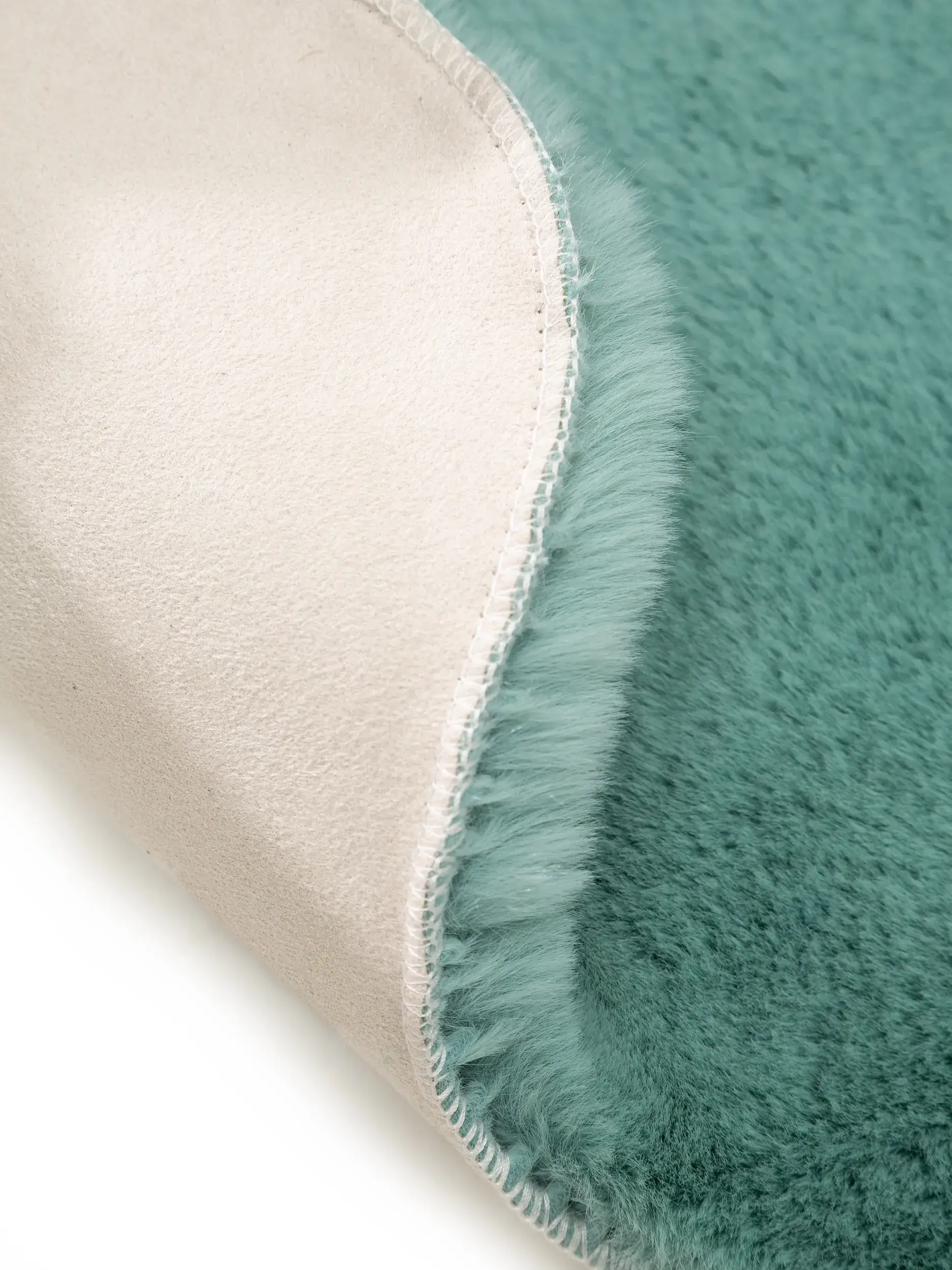 Kunstfell Dave Blau im Design Uni aus 100% Polyester von benuta Nest