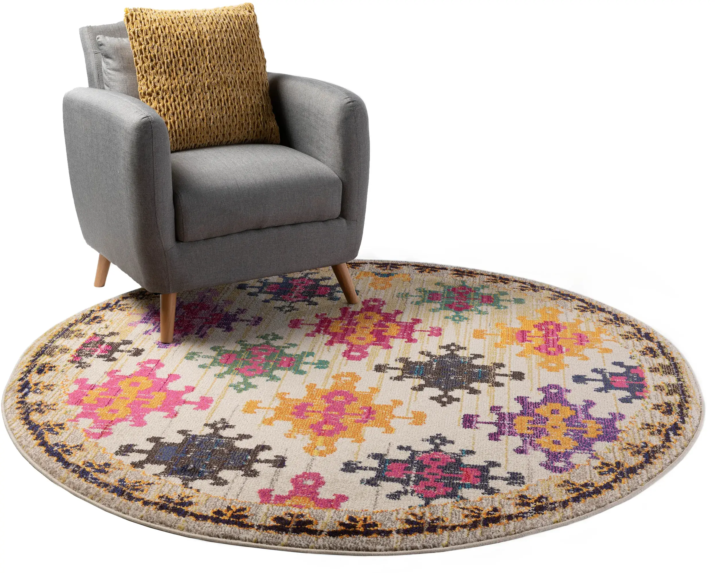 Teppich aus 100% Polypropylen in Multicolor mit 100% Polypropylen hohem Flor von benuta Nest