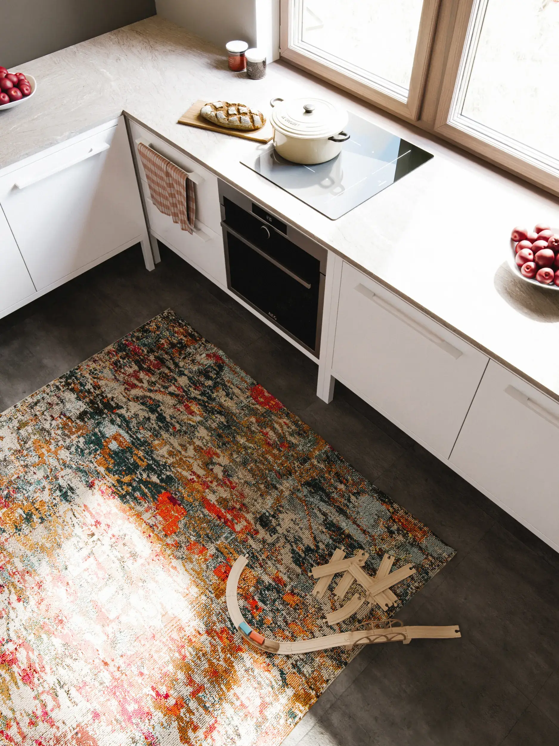 Teppich aus 100% Polypropylen in Multicolor mit 100% Polypropylen hohem Flor von benuta Nest