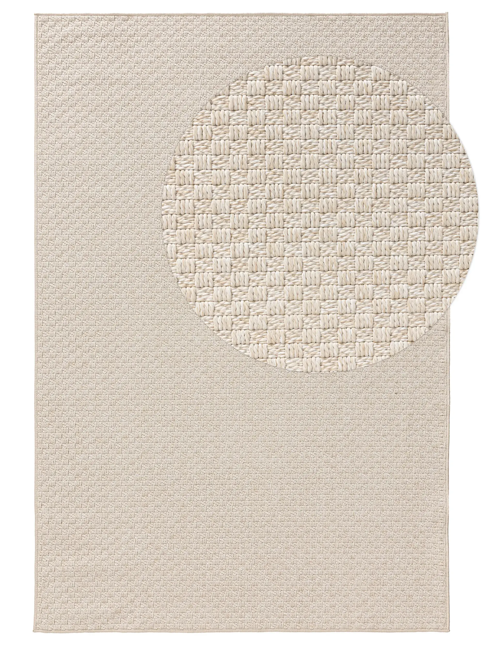 Teppich aus 100% Polypropylen in Weiß mit 100% Polypropylen hohem Flor von benuta Pop