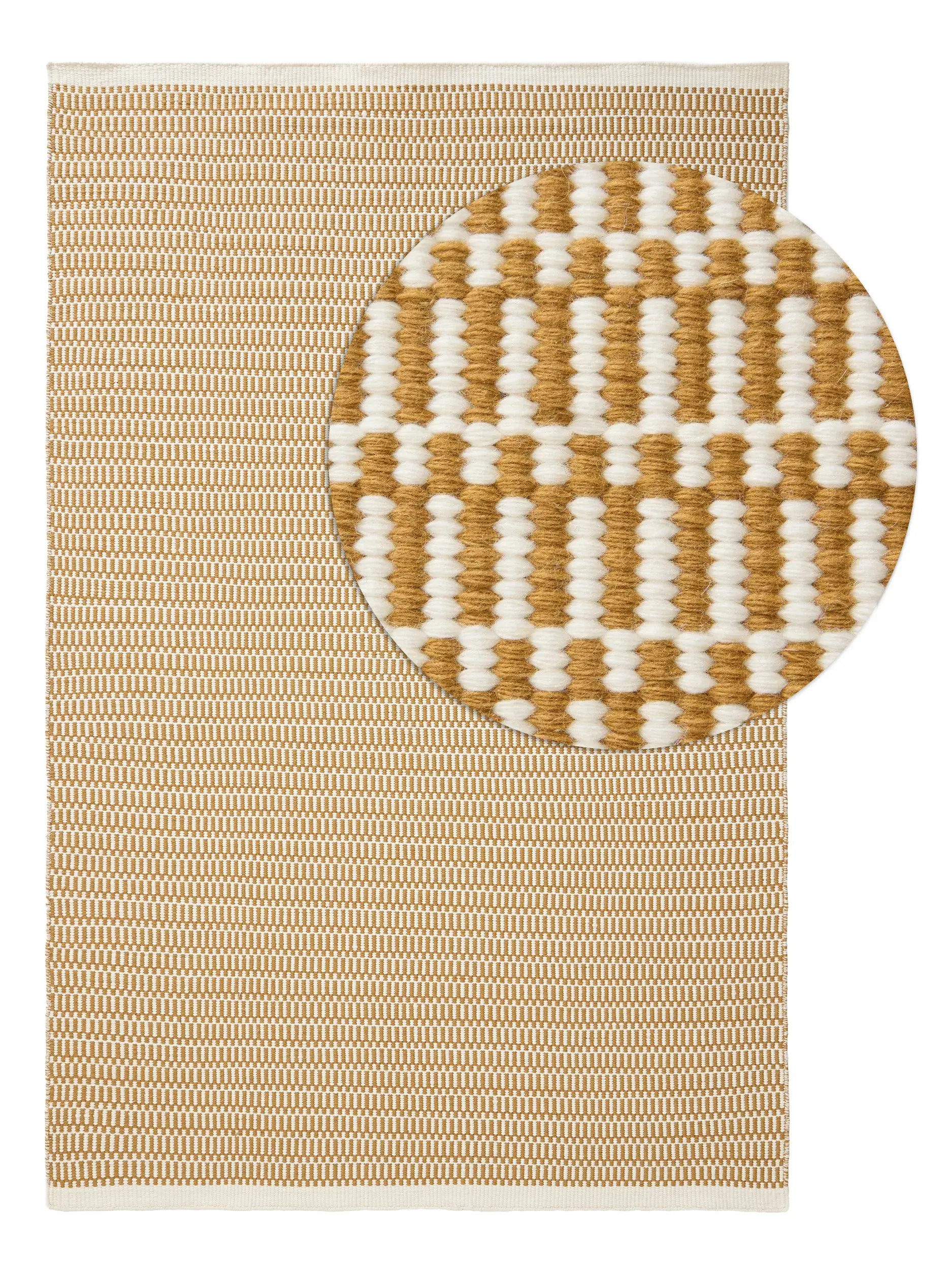 Teppich aus 100% Wolle (aus Neuseeland) in Braun mit 100% Wolle (aus Neuseeland) hohem Flor von benuta Pure