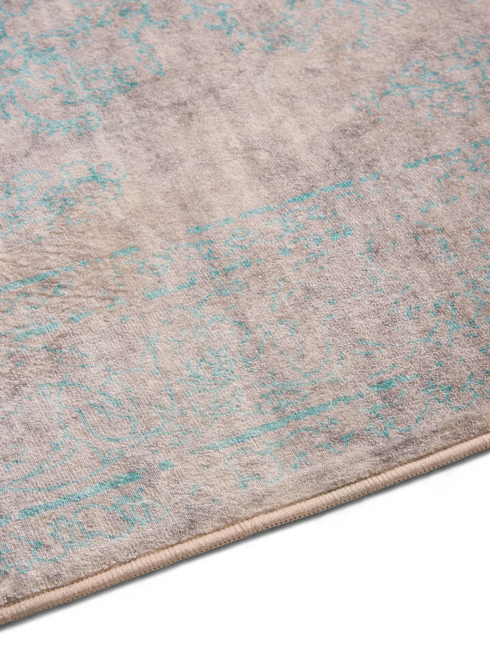 Tappeto di 100% Poliestere in Grigio con pelo alto 100% Poliestere da benuta nest