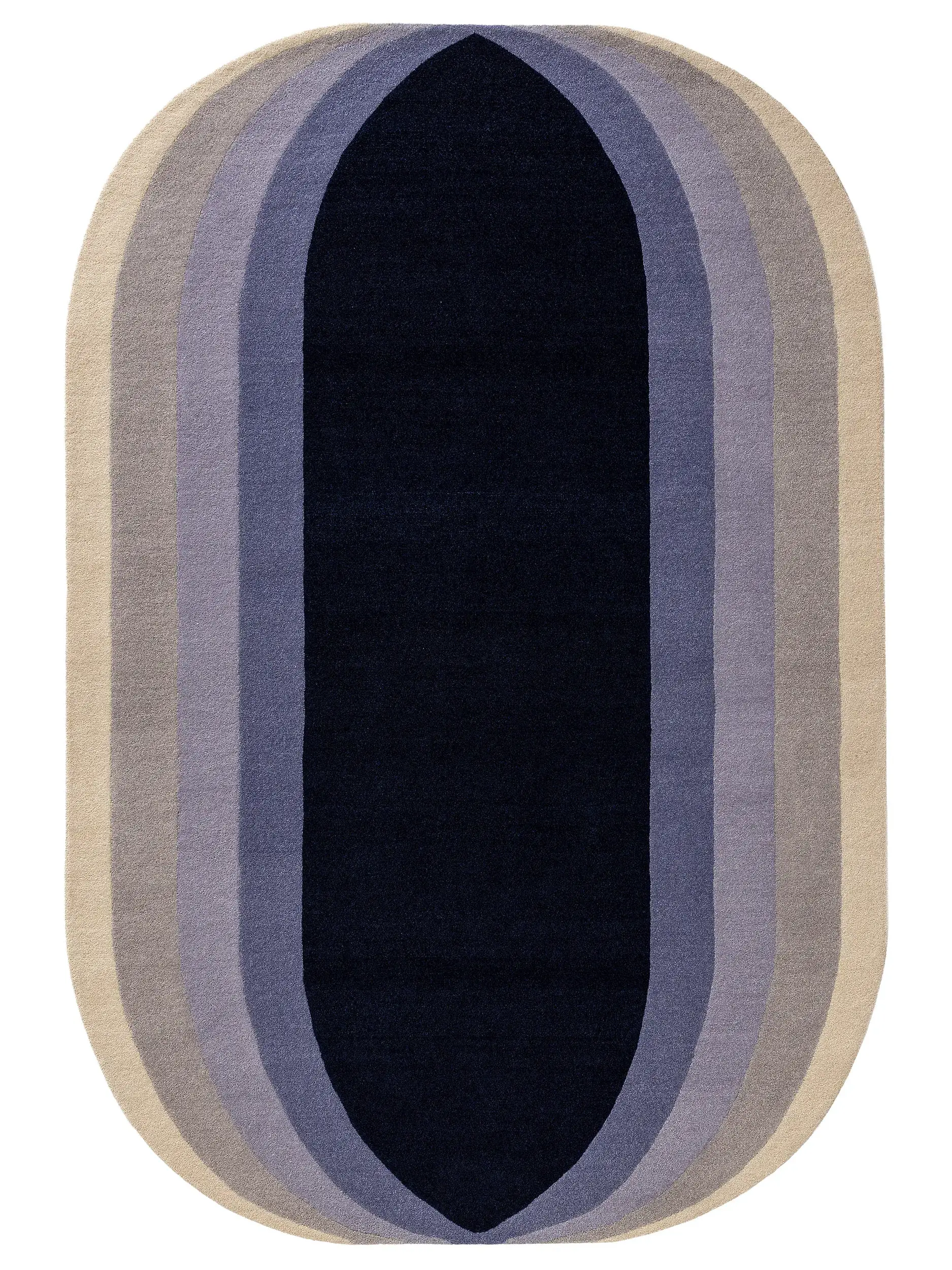 Rug Quin made of 100% Wool (from New Zealand) in Blue by benuta Finest