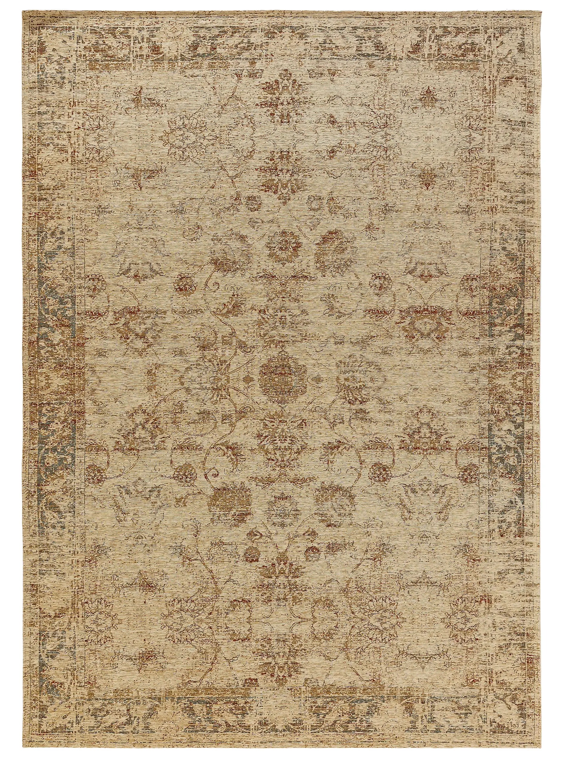 Alfombra de tejido plano Frencie Beige de 
